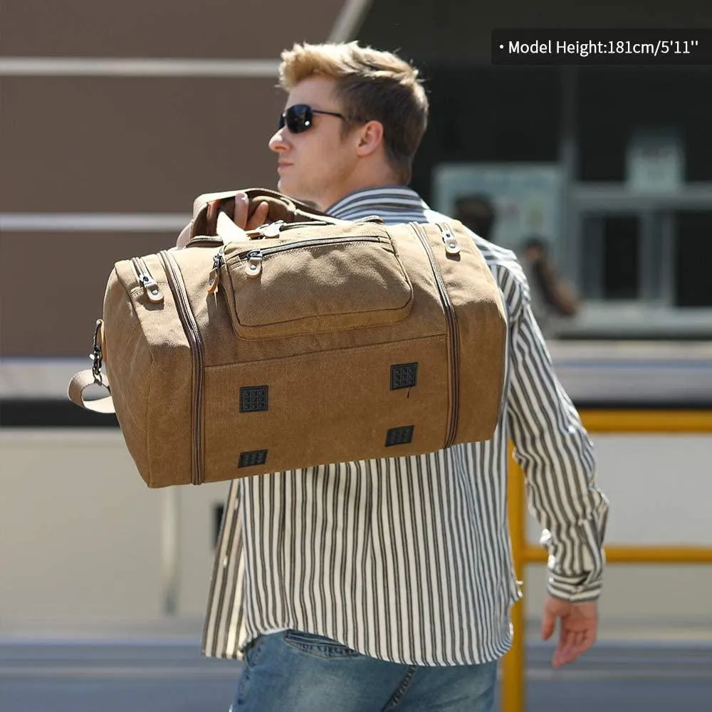 Extra Large Travel Canvas Duffle Bag Men Women