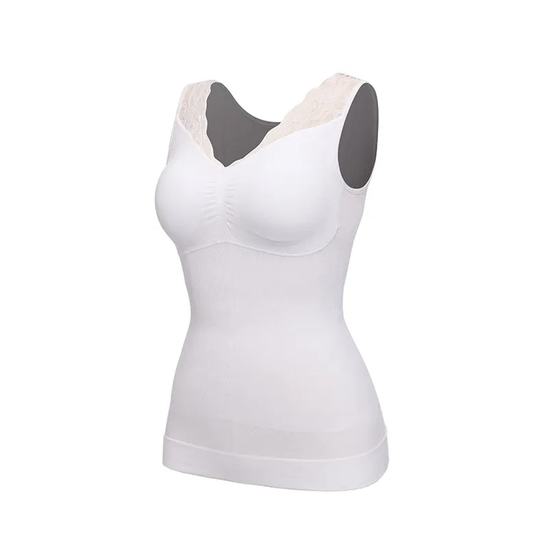 Fitness Hub Built In Bra Tank Top Women Shapewear.