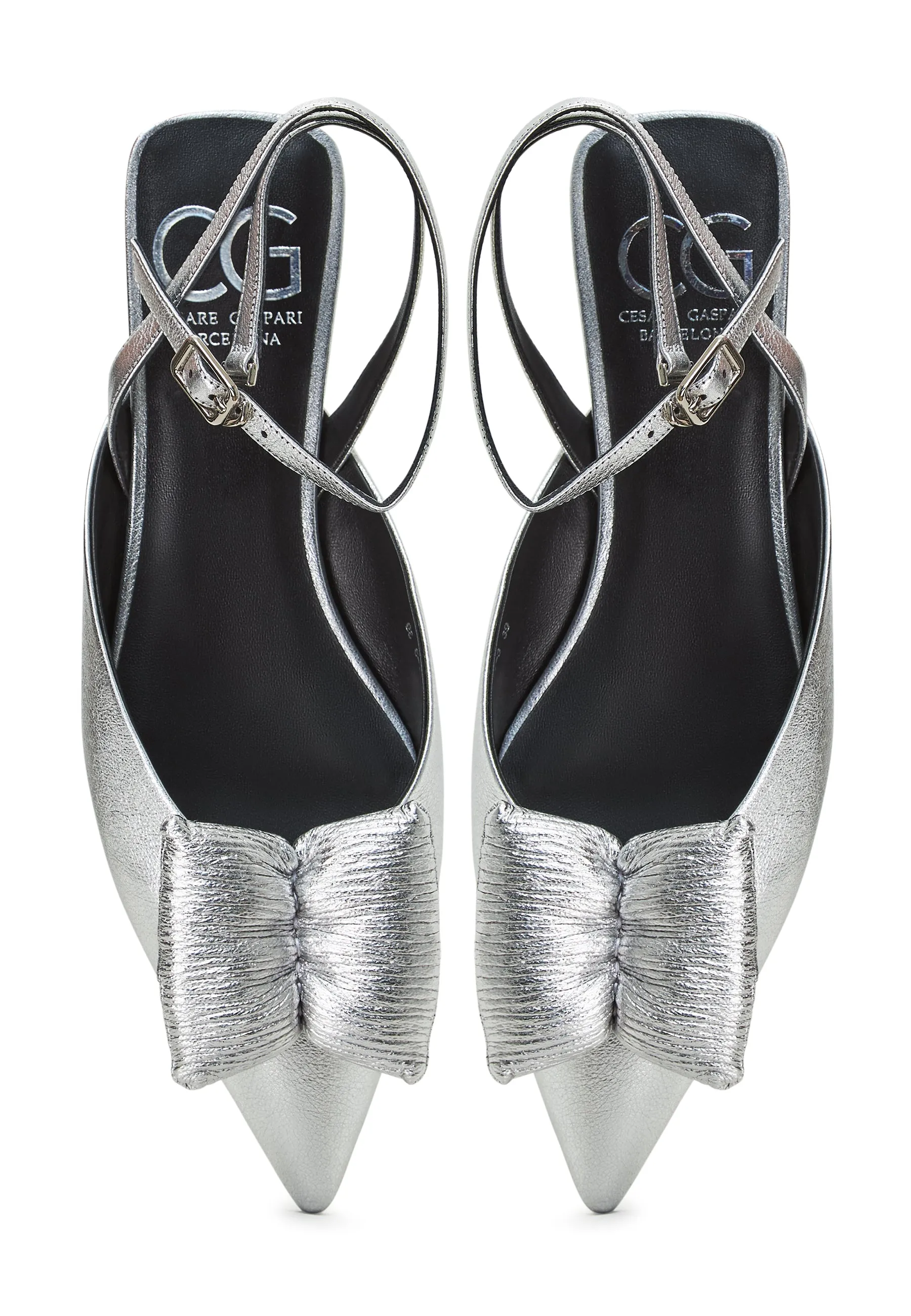 Flat Sole Slingback Ballerinas Gabriela - Silver