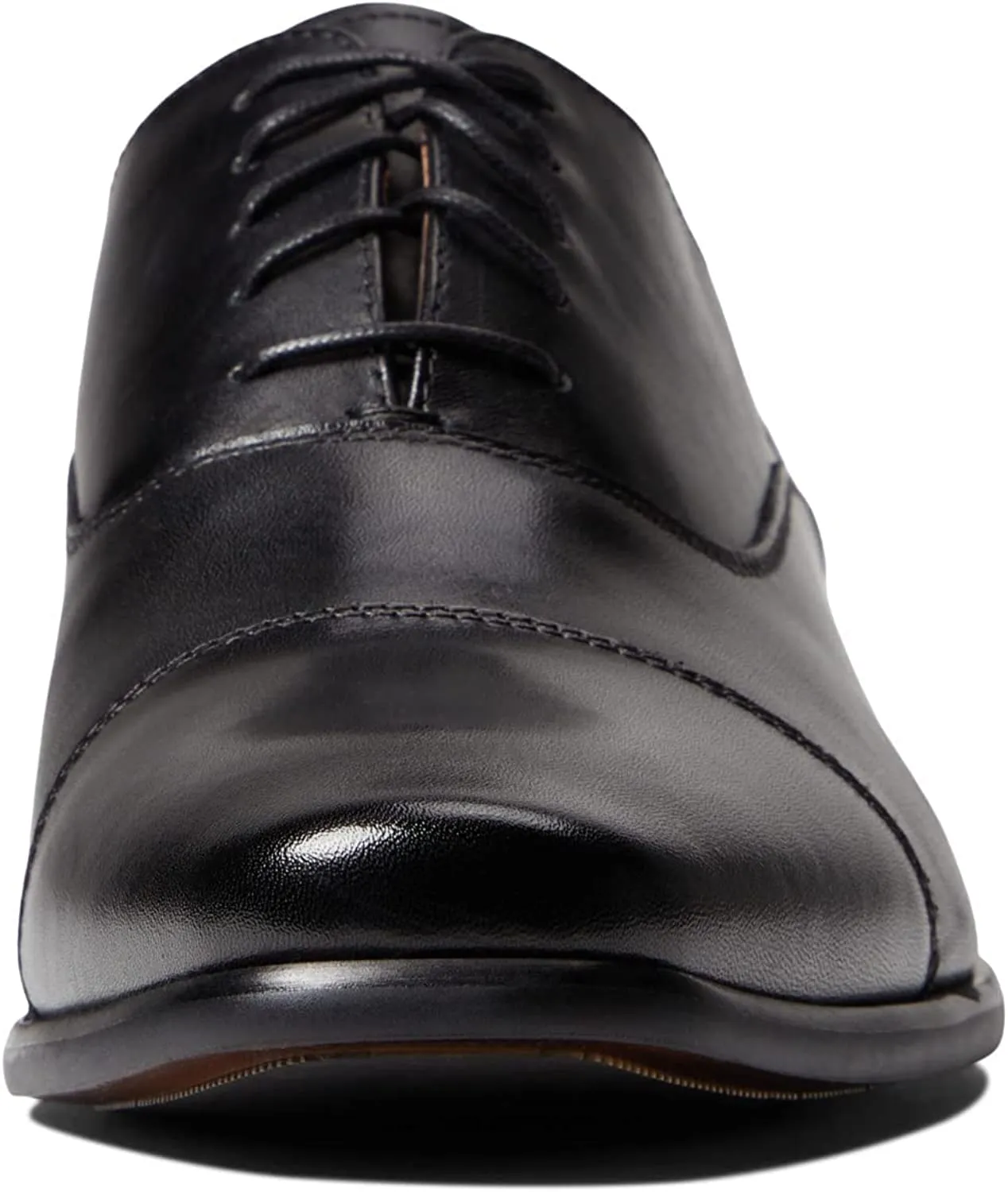 Florsheim Mens Wide Width Postino Cap Toe Ox Oxford Dress Shoes-Black