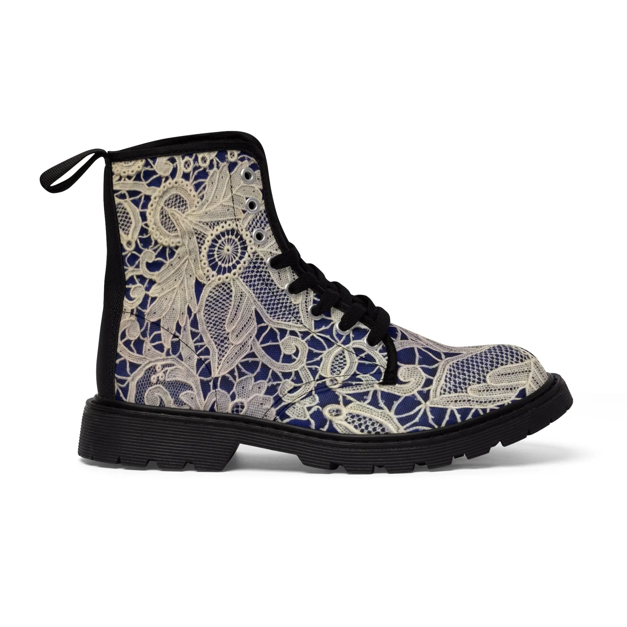 Golden and Blue - Inovax Woman's Canvas Boots