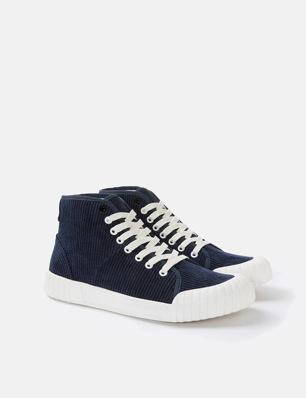 Good News Rhubarb Hi Trainers (Cord) - Navy