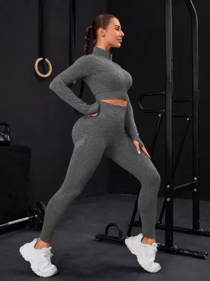 Gym Bunny Grey Eva 2 Piece Gym Set