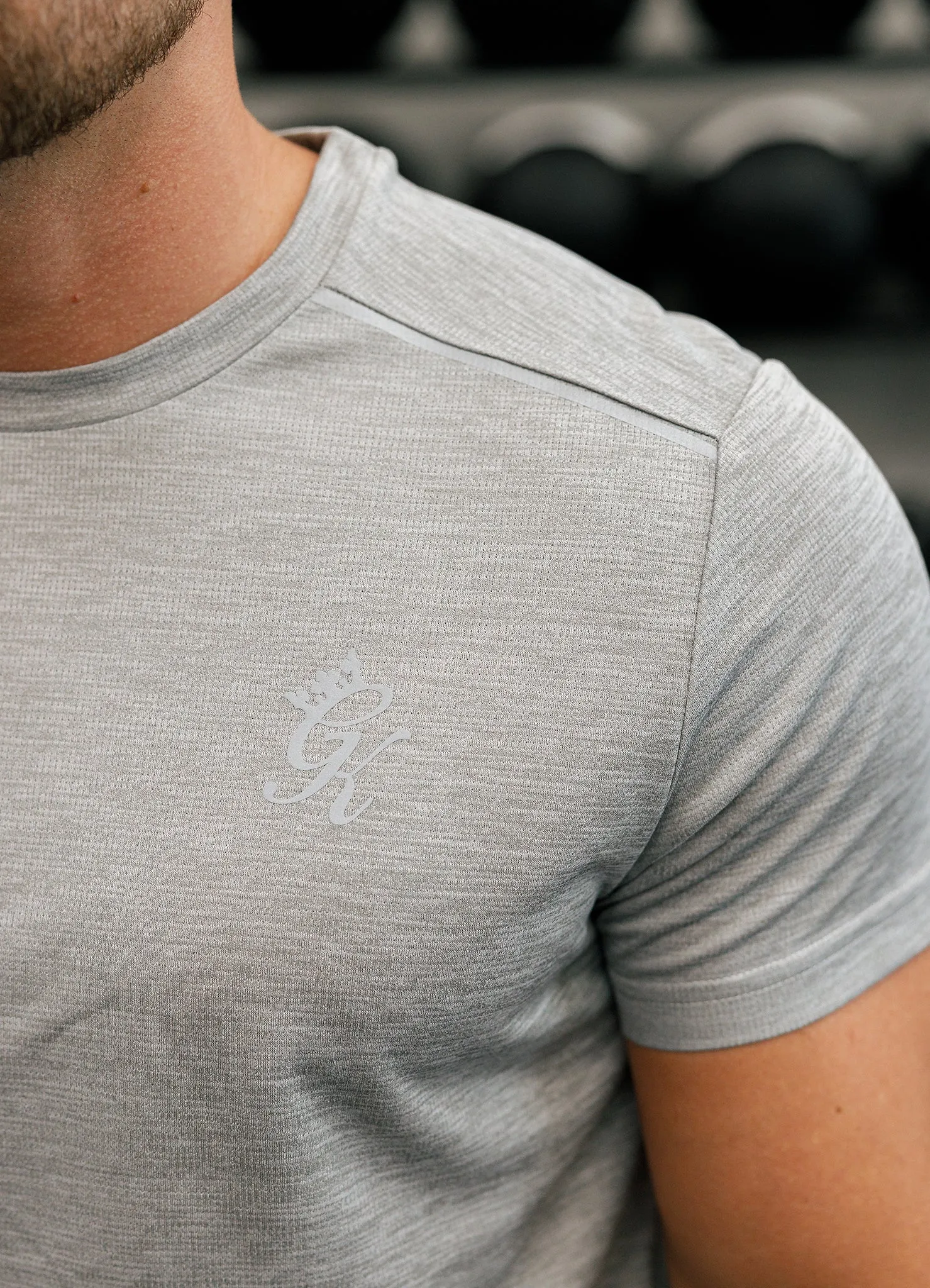 Gym King Element Tee - Grey Marl