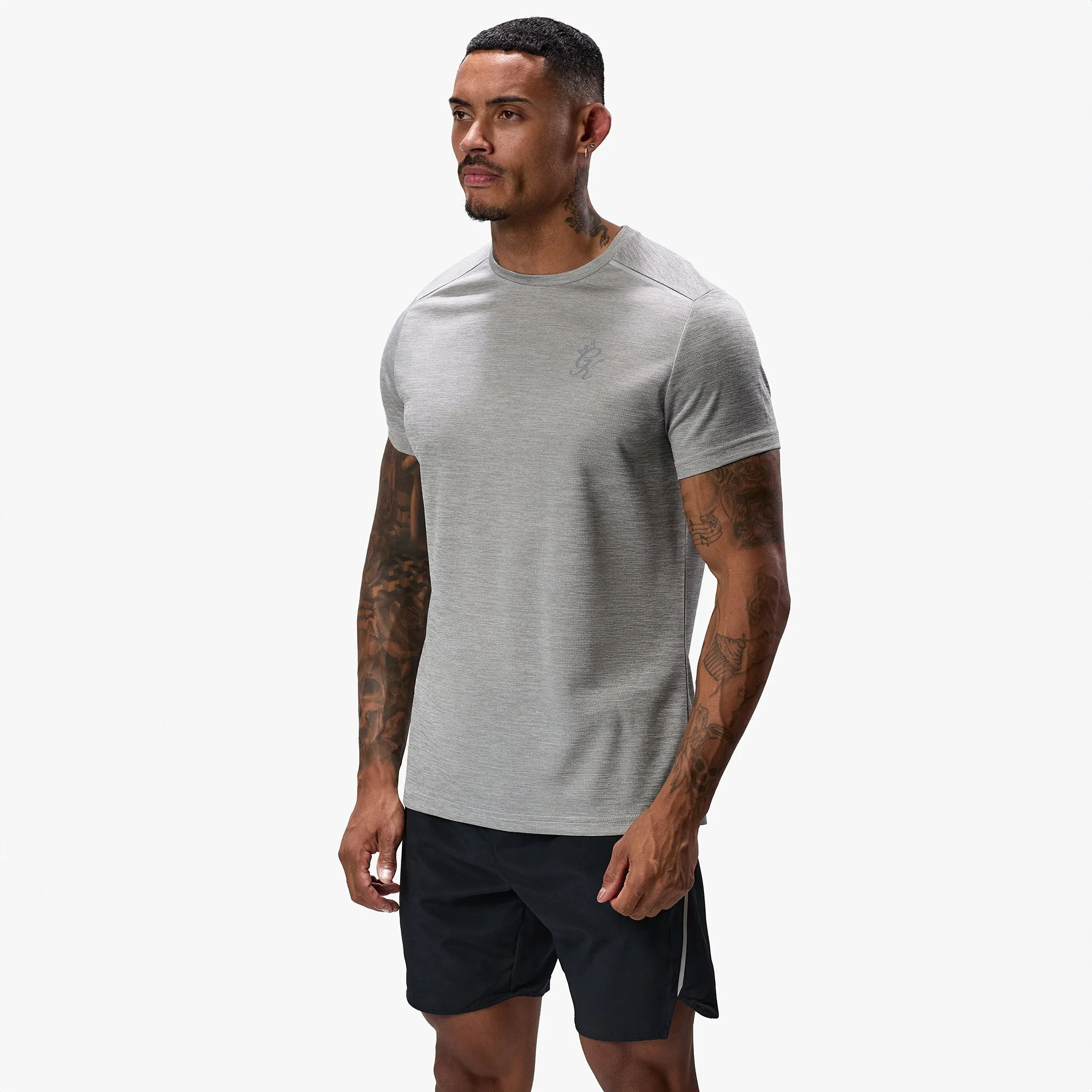 Gym King Element Tee - Grey Marl