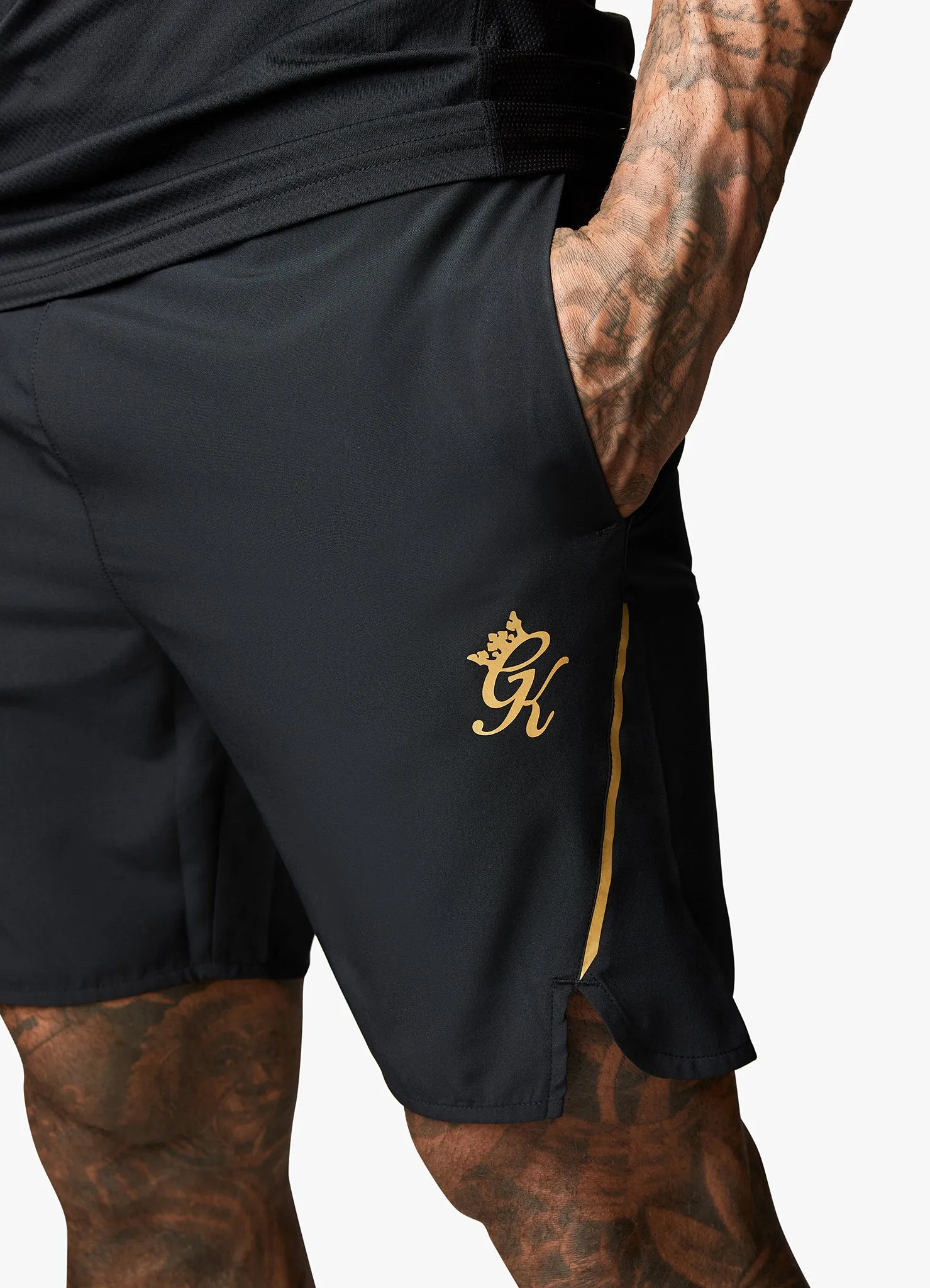 Gym King Flex Short - Black/Gold