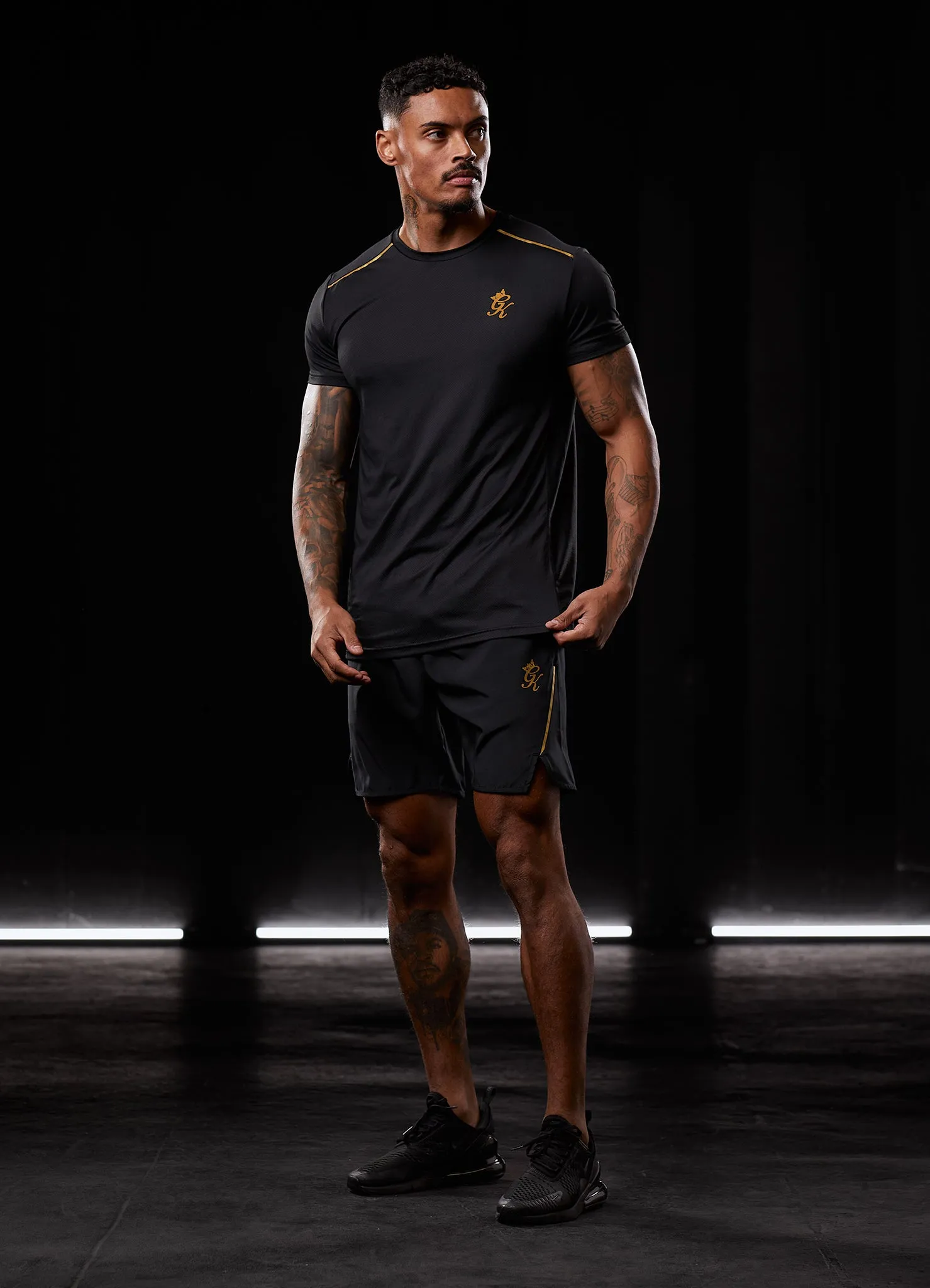 Gym King Flex Short - Black/Gold