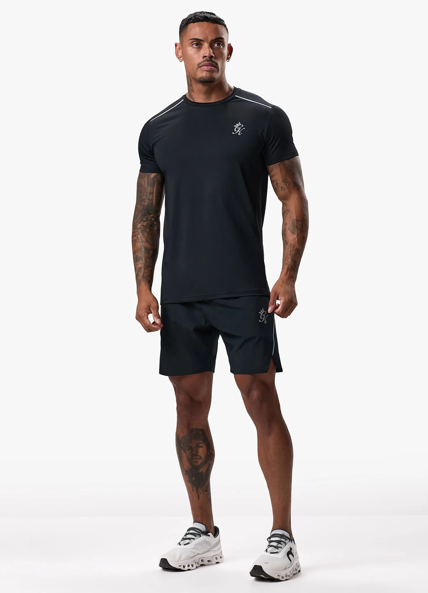 Gym King Flex Tee - Black/Silver