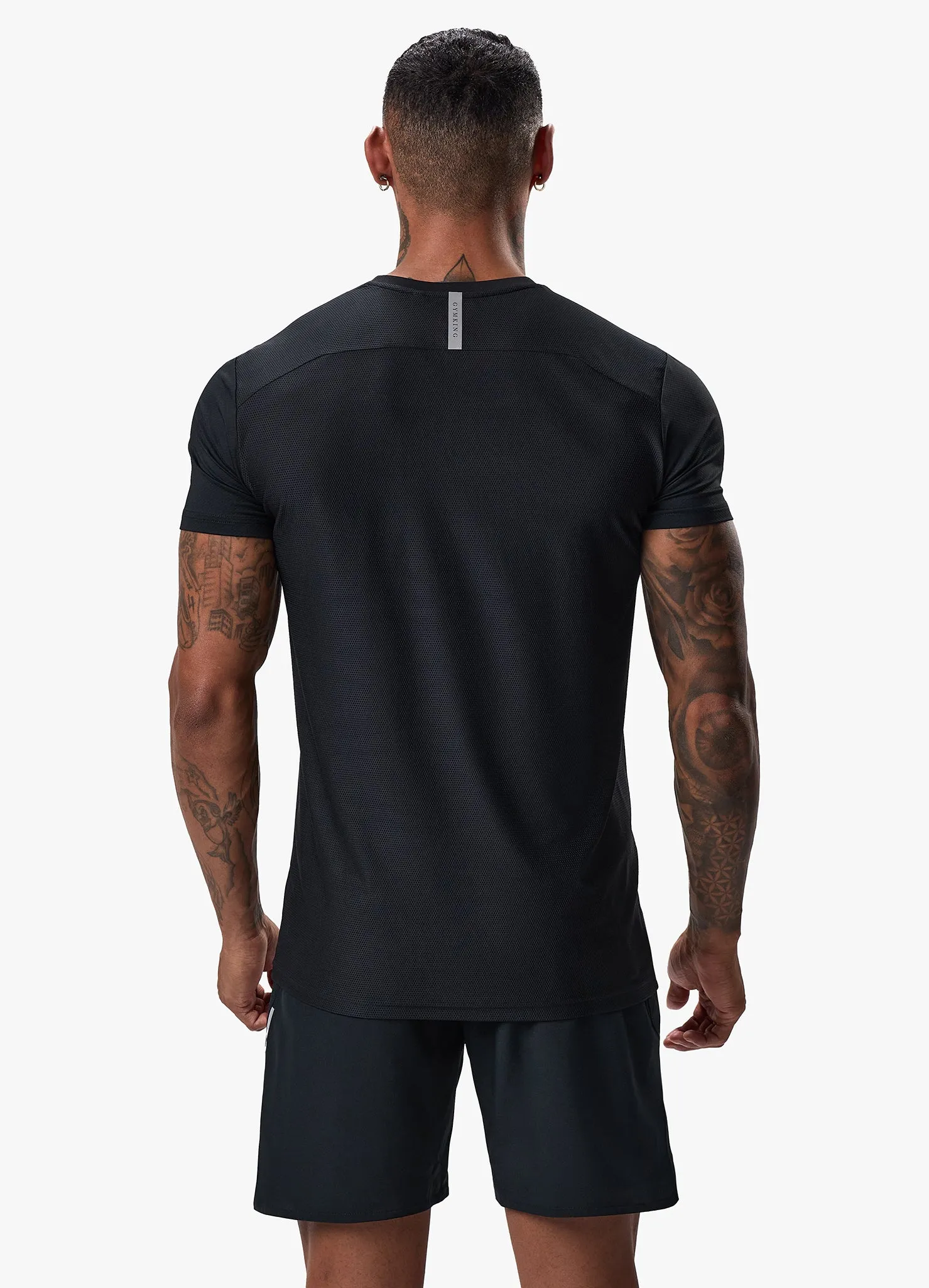 Gym King Flex Tee - Black/Silver