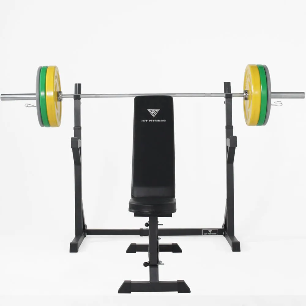 Hit Fitness Core Pack 80kg | Squat Rack - Bench - Coloured Bumper Plates