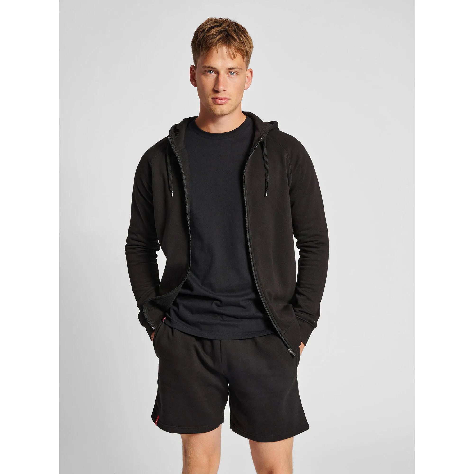 Hmlred Classic Zip Hoodie Hoodie Mens HUMMEL, black