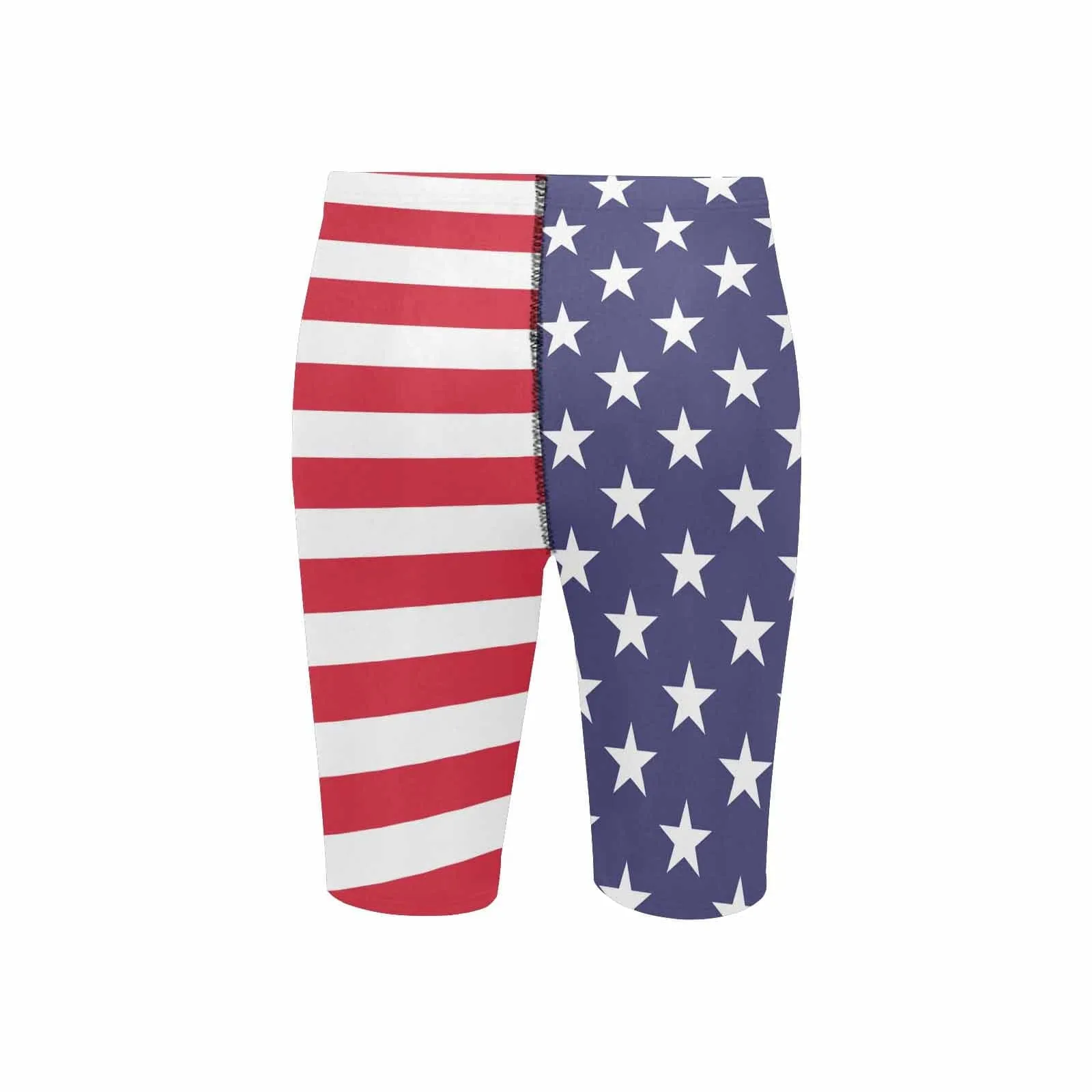 #Independence Day# American Flag Men's Knee Length Swimming Trunks Summer Swim Shorts for Him