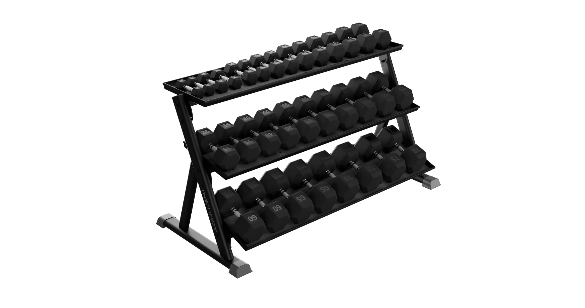 INSTINCT  3 TIER HEX DUMBBELL RACK NEW