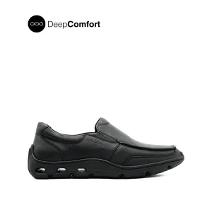 Jaycee Slip On CT Men's Shoes - Black Tumbled Leather