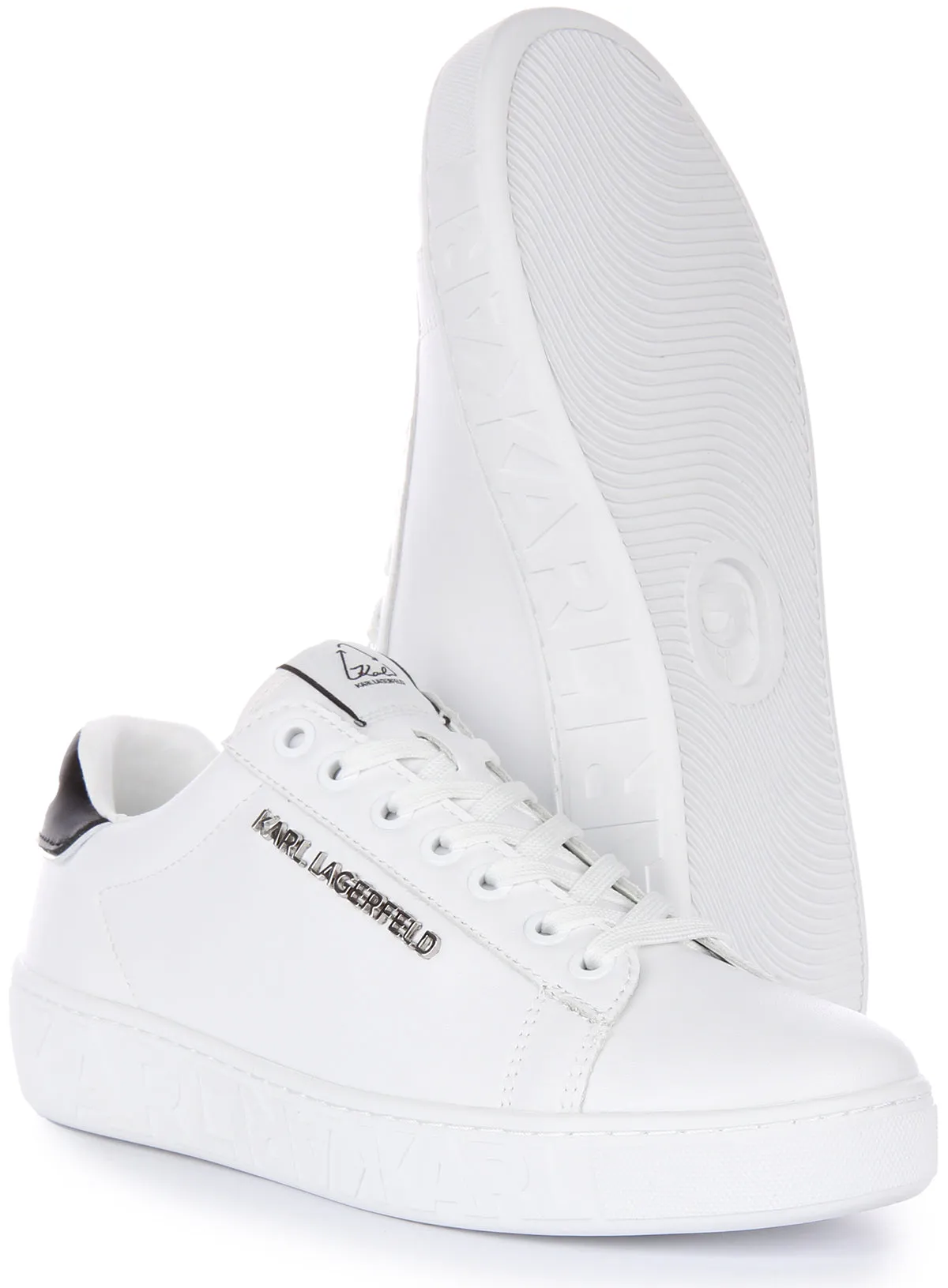 Karl Lagerfeld Kupsole III In White Silver For Women