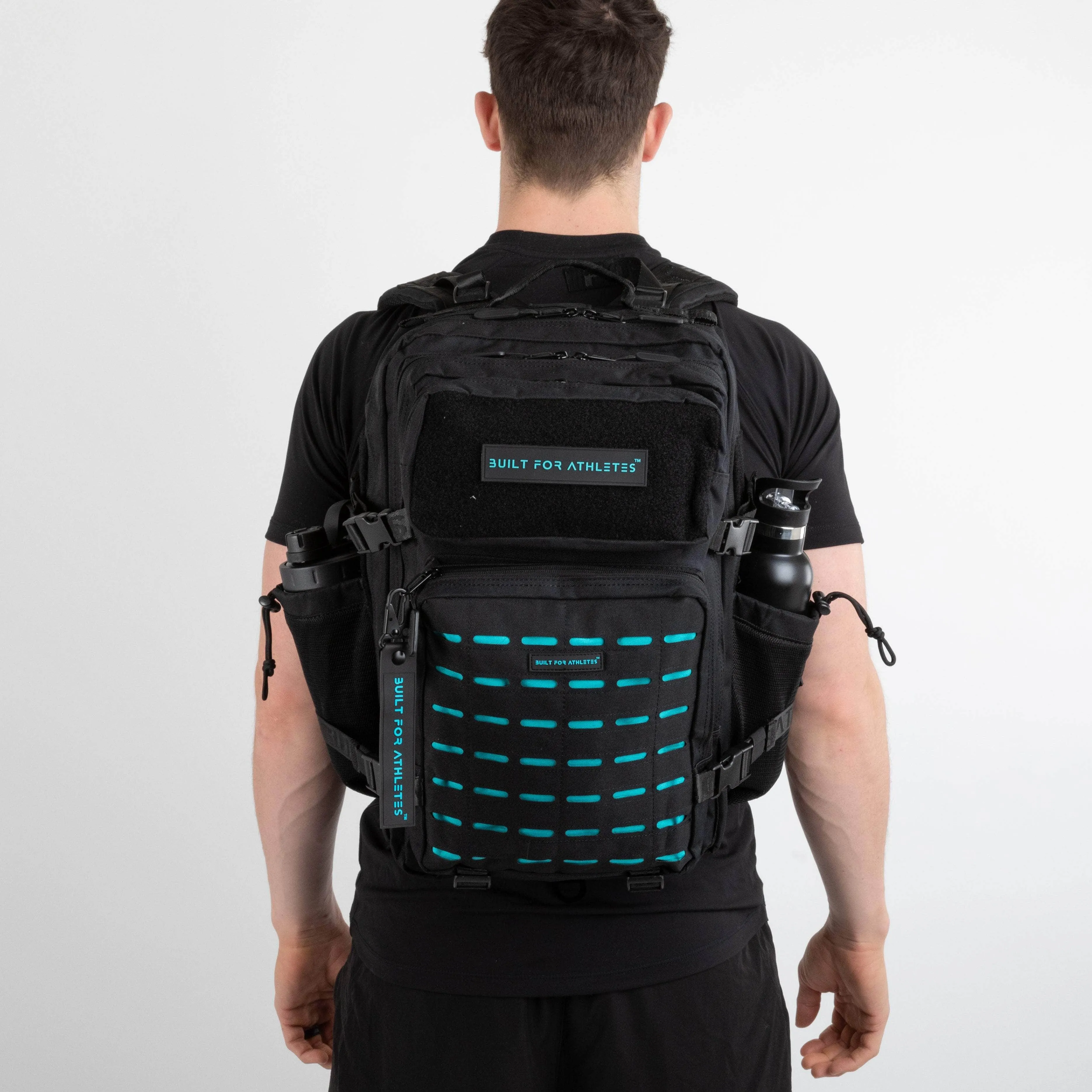 Large Black & Aqua Gym Backpack