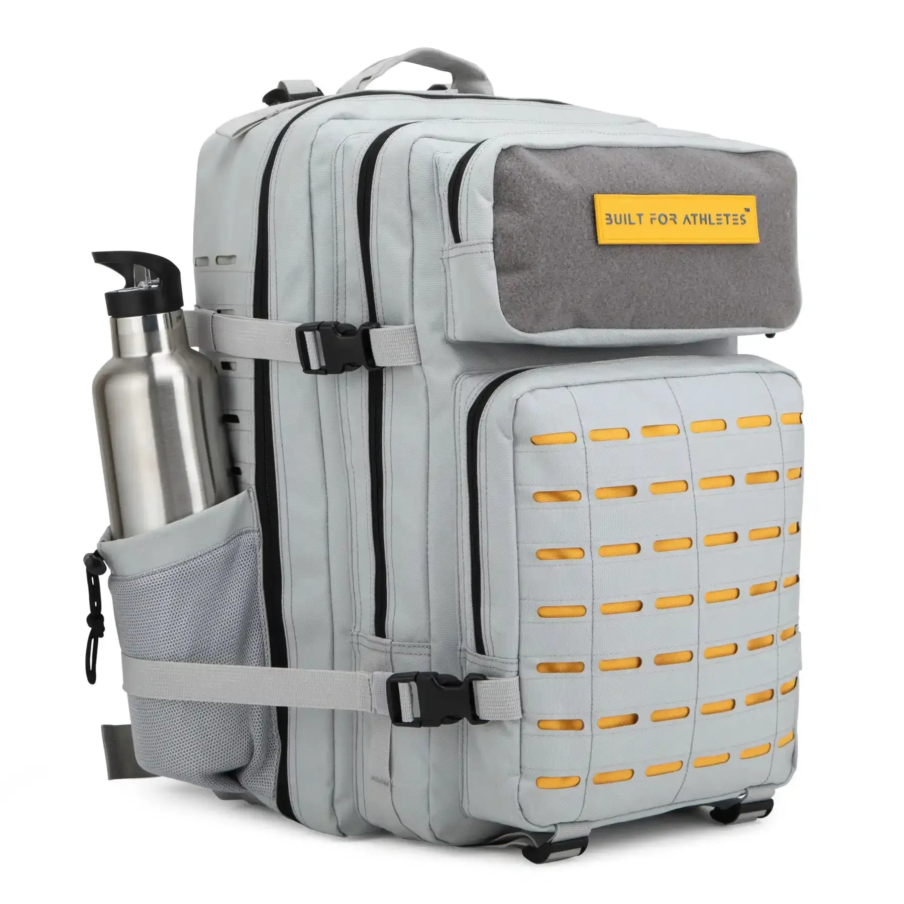 Large Grey & Yellow Gym Backpack