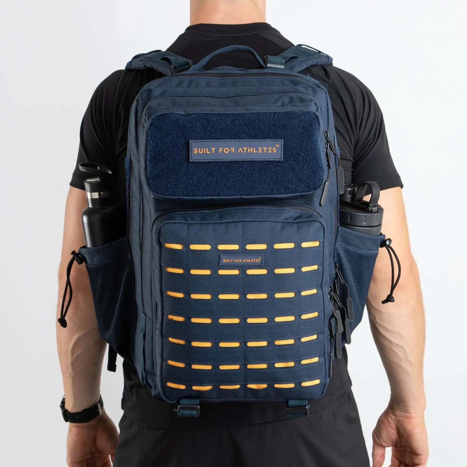 Large Navy & Orange Gym Backpack