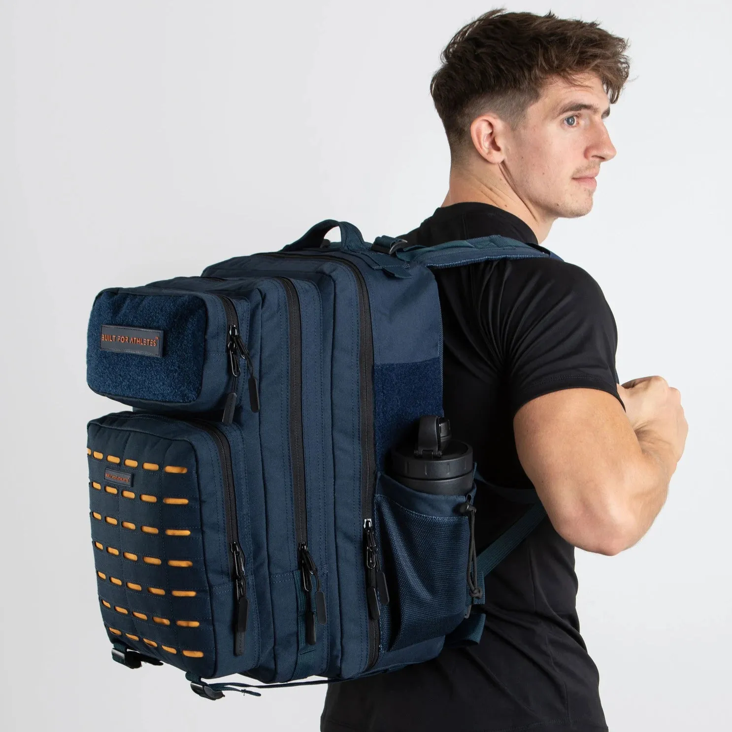 Large Navy & Orange Gym Backpack