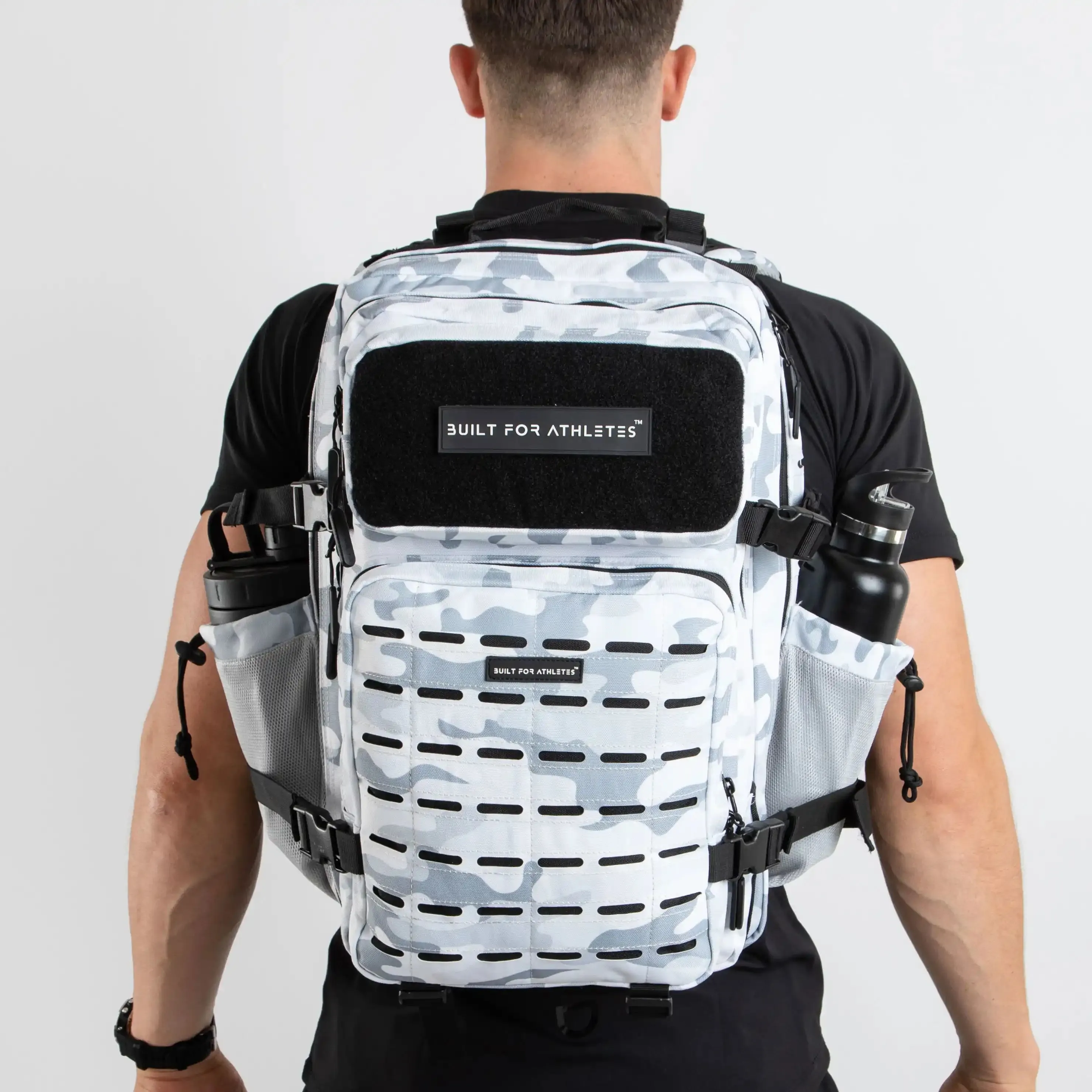 Large White Camo Gym Backpack