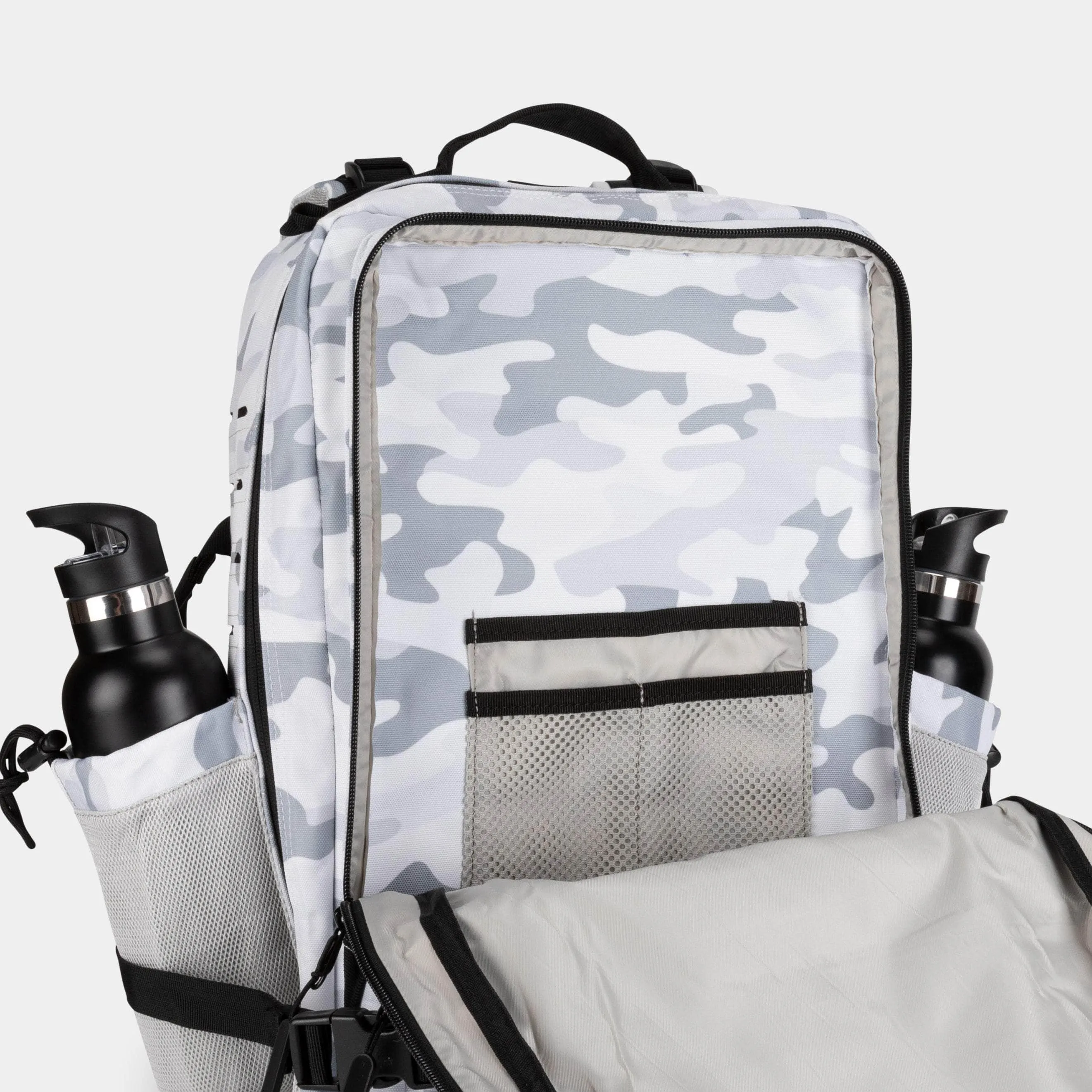 Large White Camo Gym Backpack