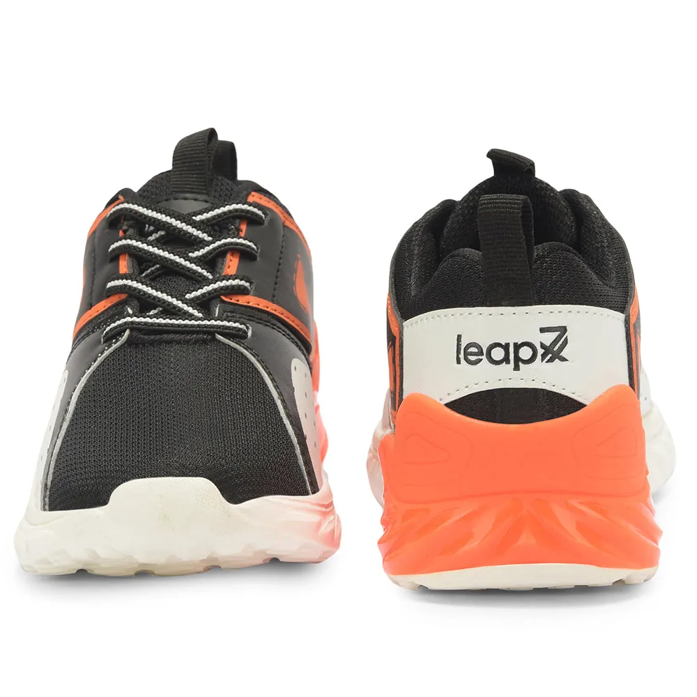 Leap7x By Liberty Kids ANTONY-E Black Sports Non Lacing Shoes