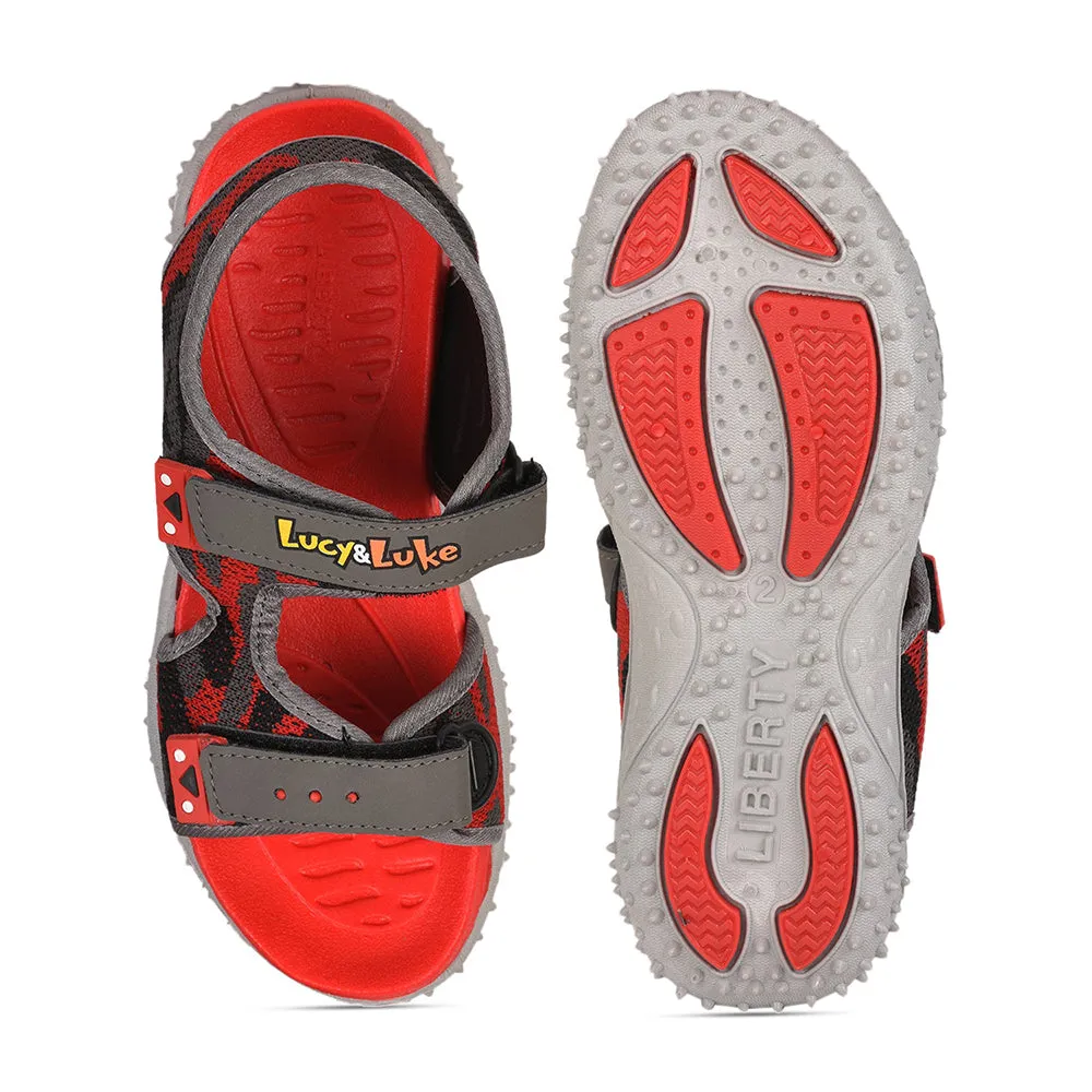 Lucy & Luke (Red) Casual Sandal For Kids RICO-17 By Liberty