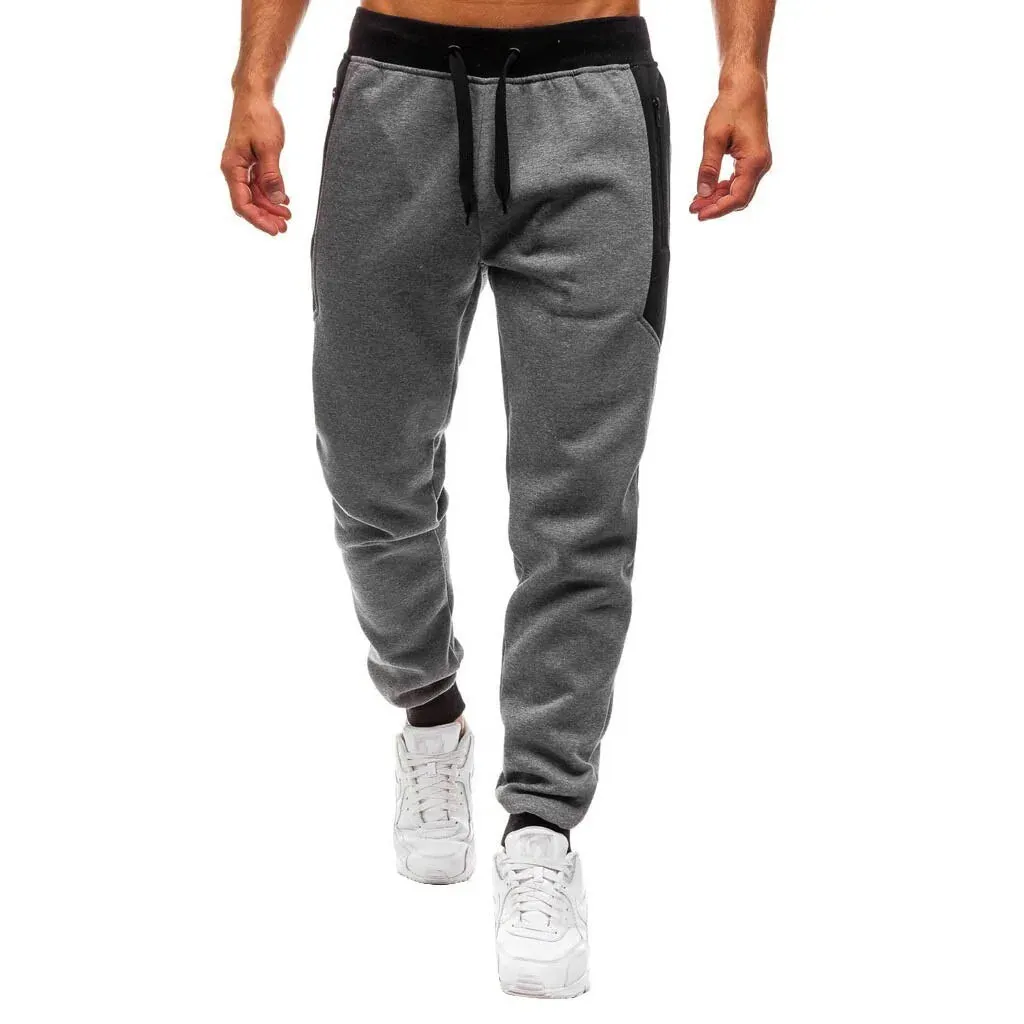 Men’s Casual Twill Cotton Trousers - Gray, Long Ankle, Super Elastic