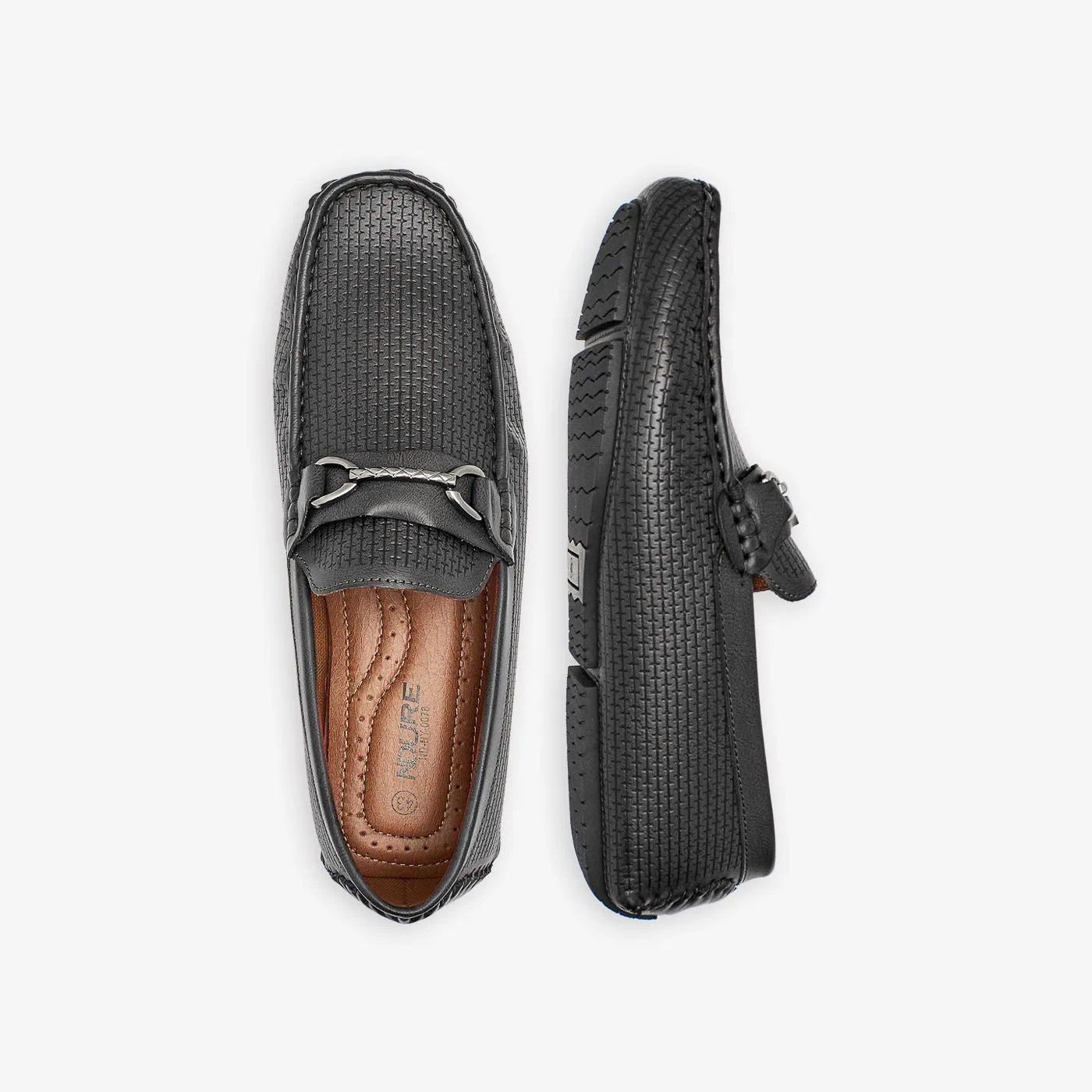 Mens Horsebit Buckle Loafers