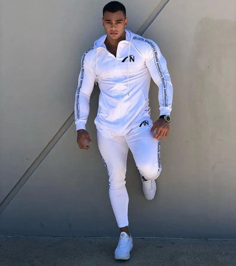 Mens muscle track suit