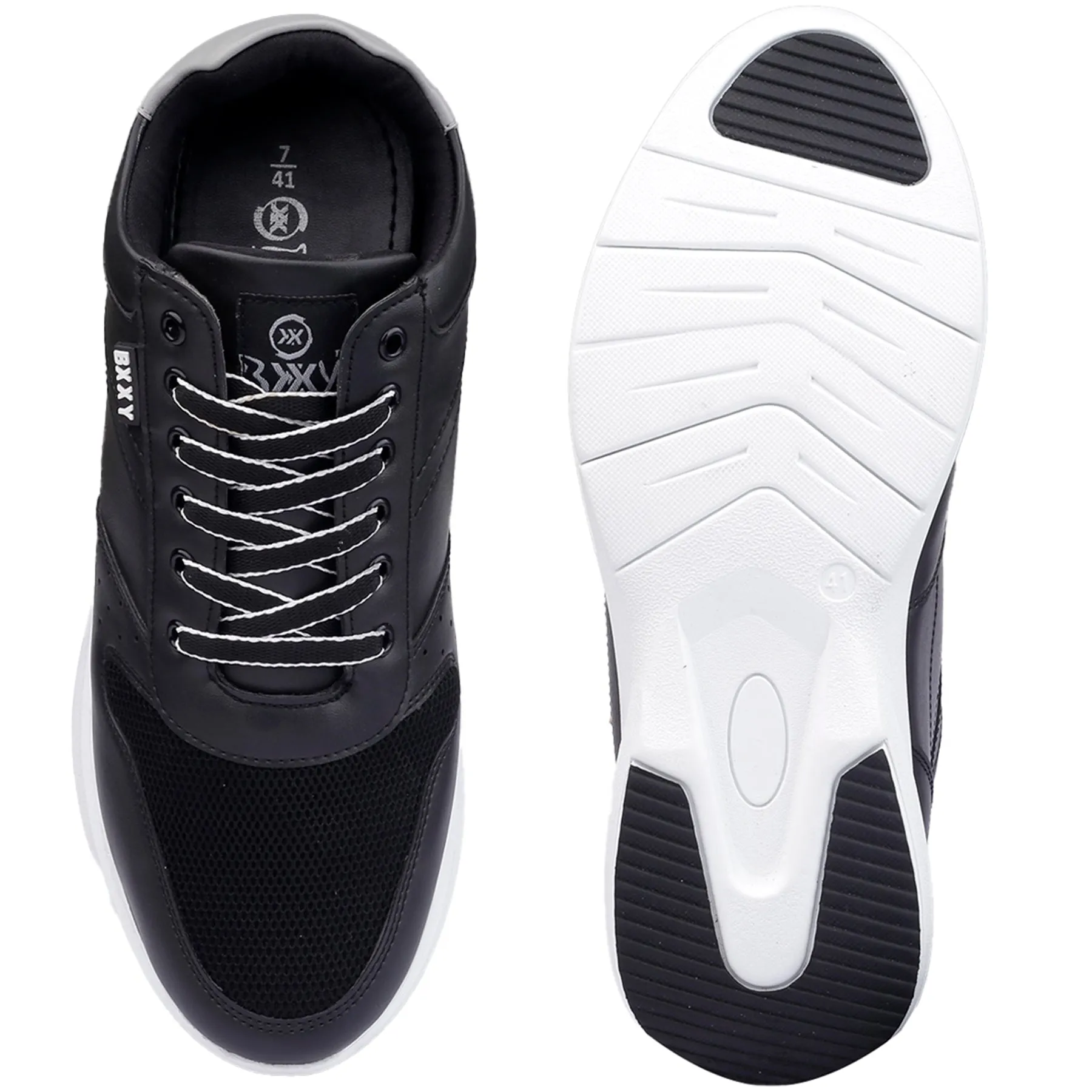 Men's Stylish Hidden Height Increasing Pu Leather Material Casual Sneaker Lace up Shoes