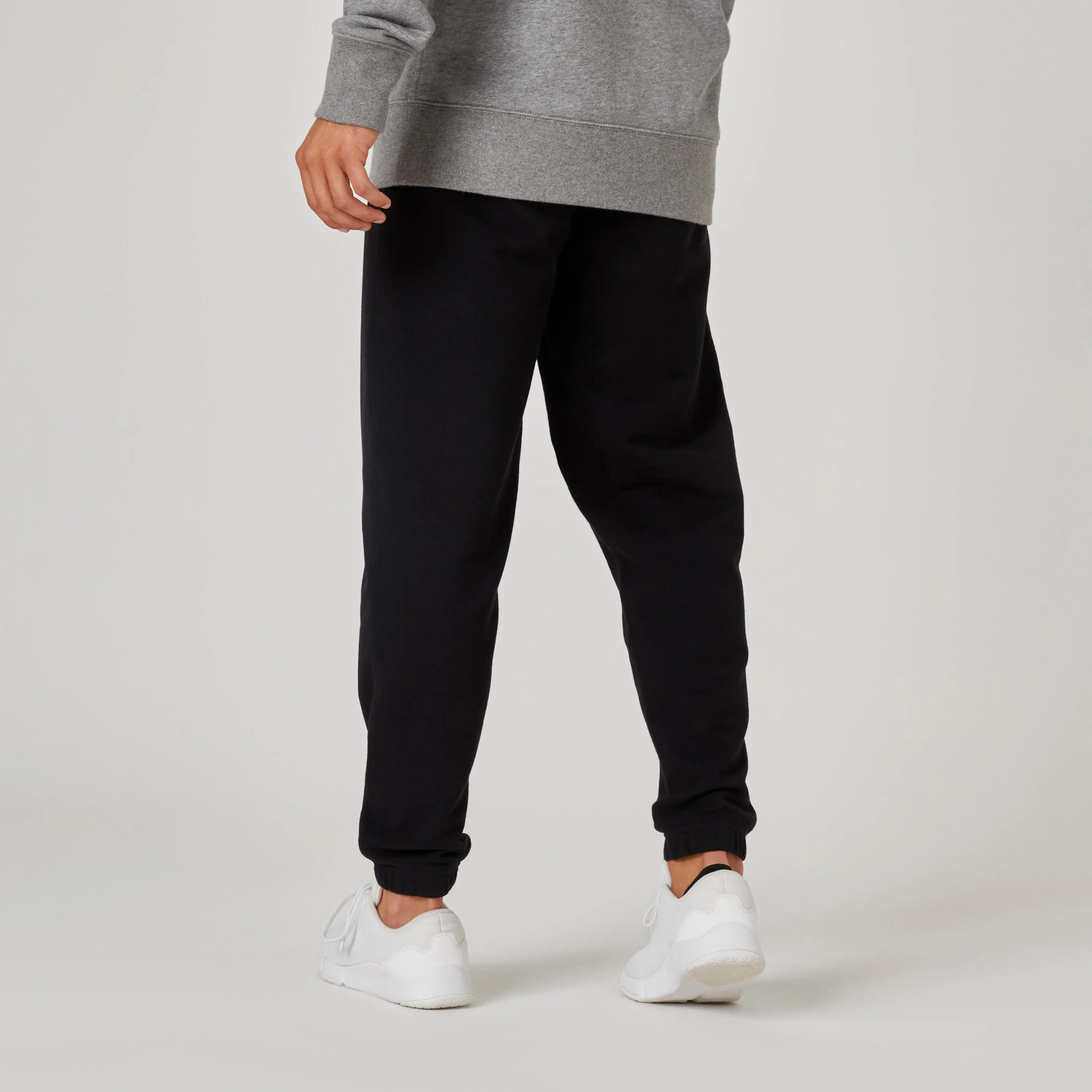 Men's sweatpants - 500 Essentials black DOMYOS, black