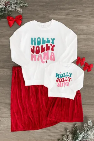 Mom & Me - "Holly Jolly Mama & Mini" Skirt Set