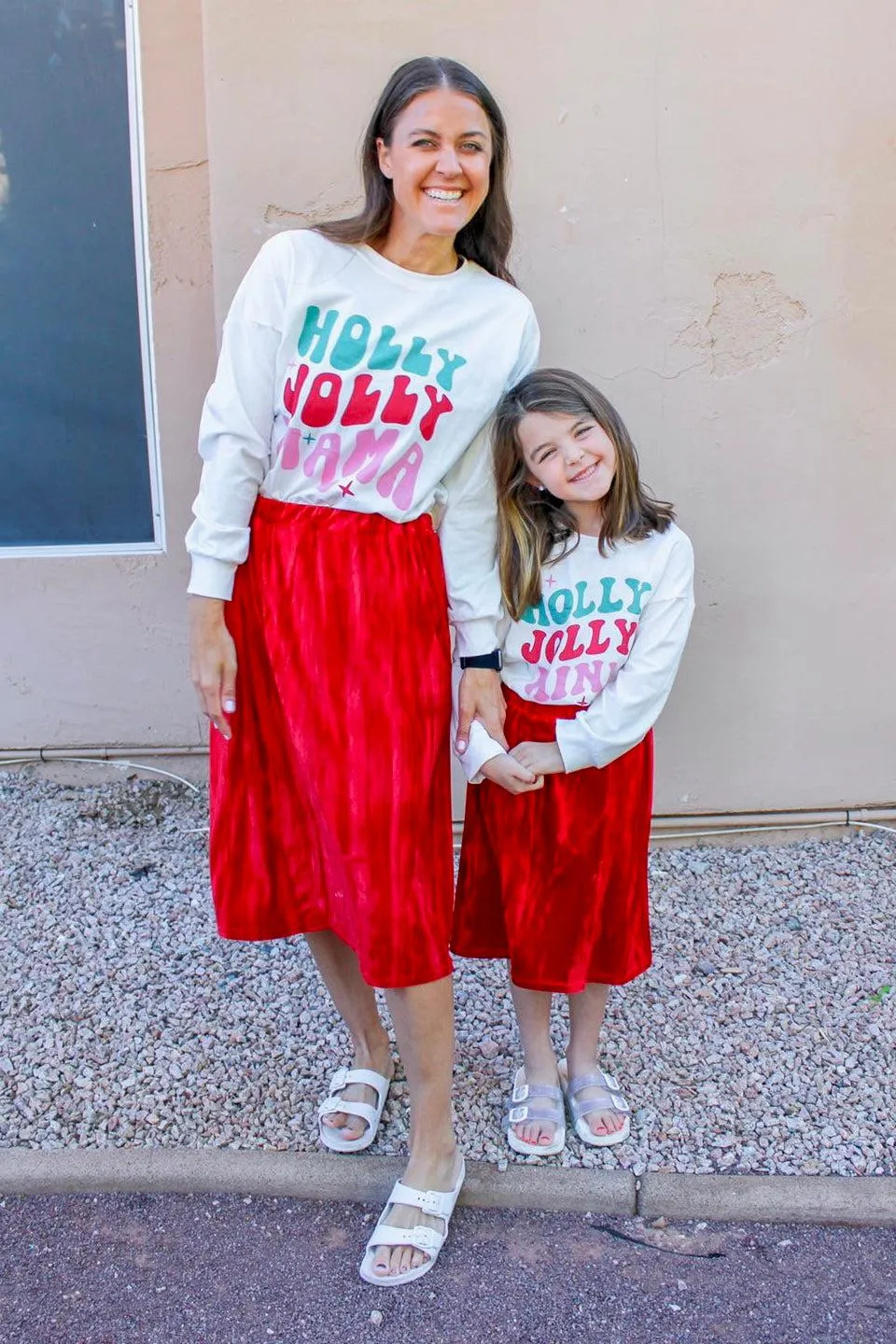 Mom & Me - "Holly Jolly Mama & Mini" Skirt Set