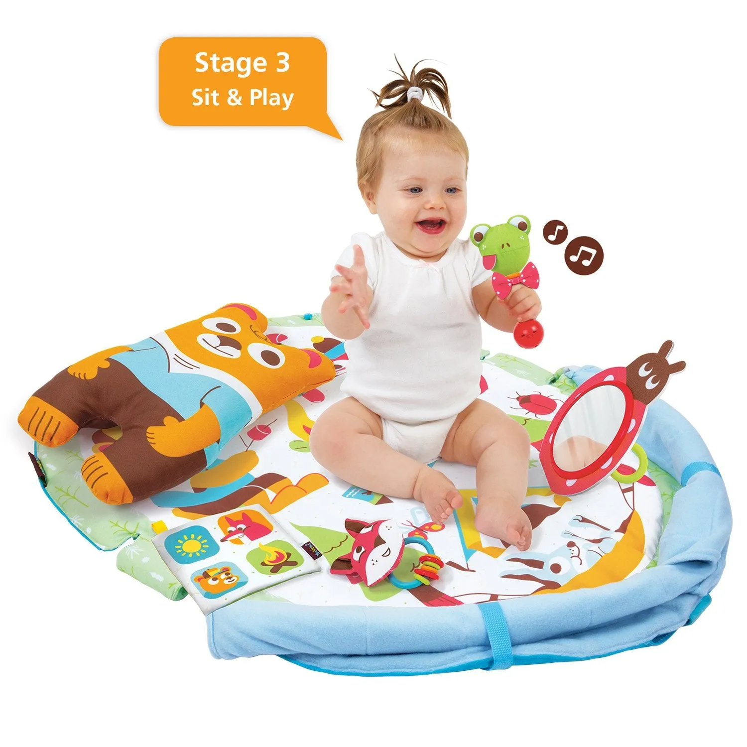 Multifunctional 3-Stage Infant Gym with Blanket and Toys