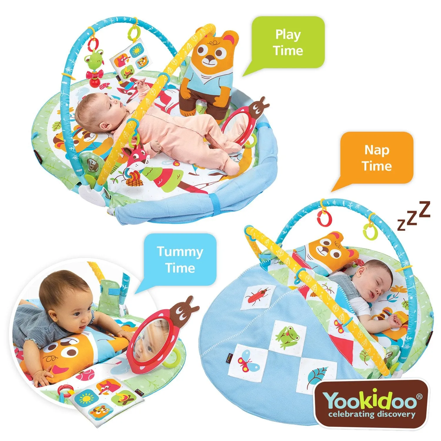 Multifunctional 3-Stage Infant Gym with Blanket and Toys