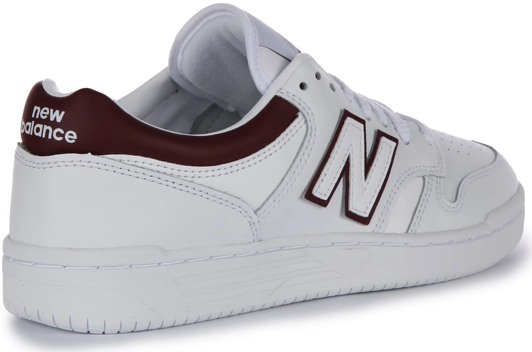 New Balance BB 480 LDB In White Maroon For Men