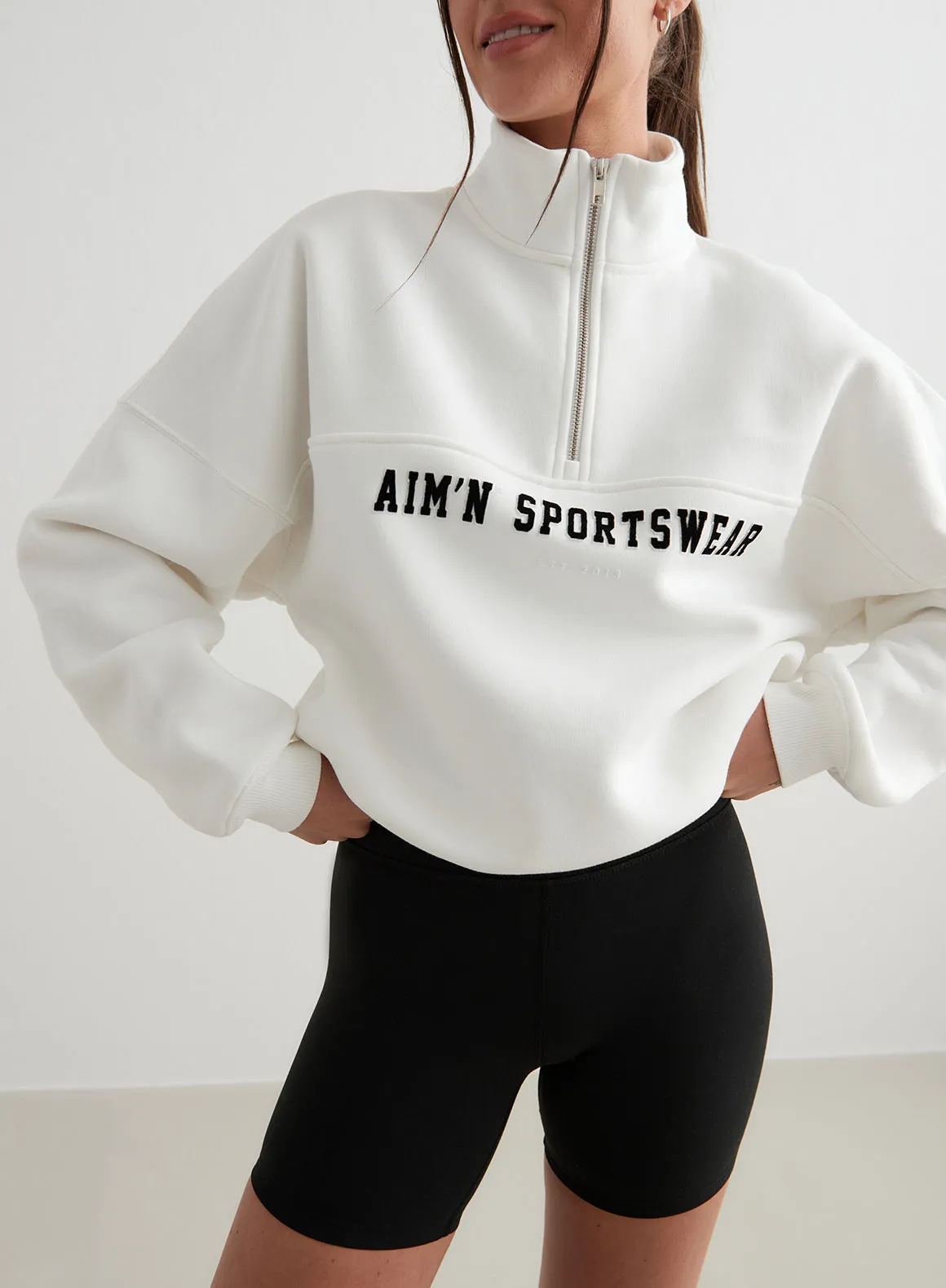 Off-White Varsity Sweat Half Zip