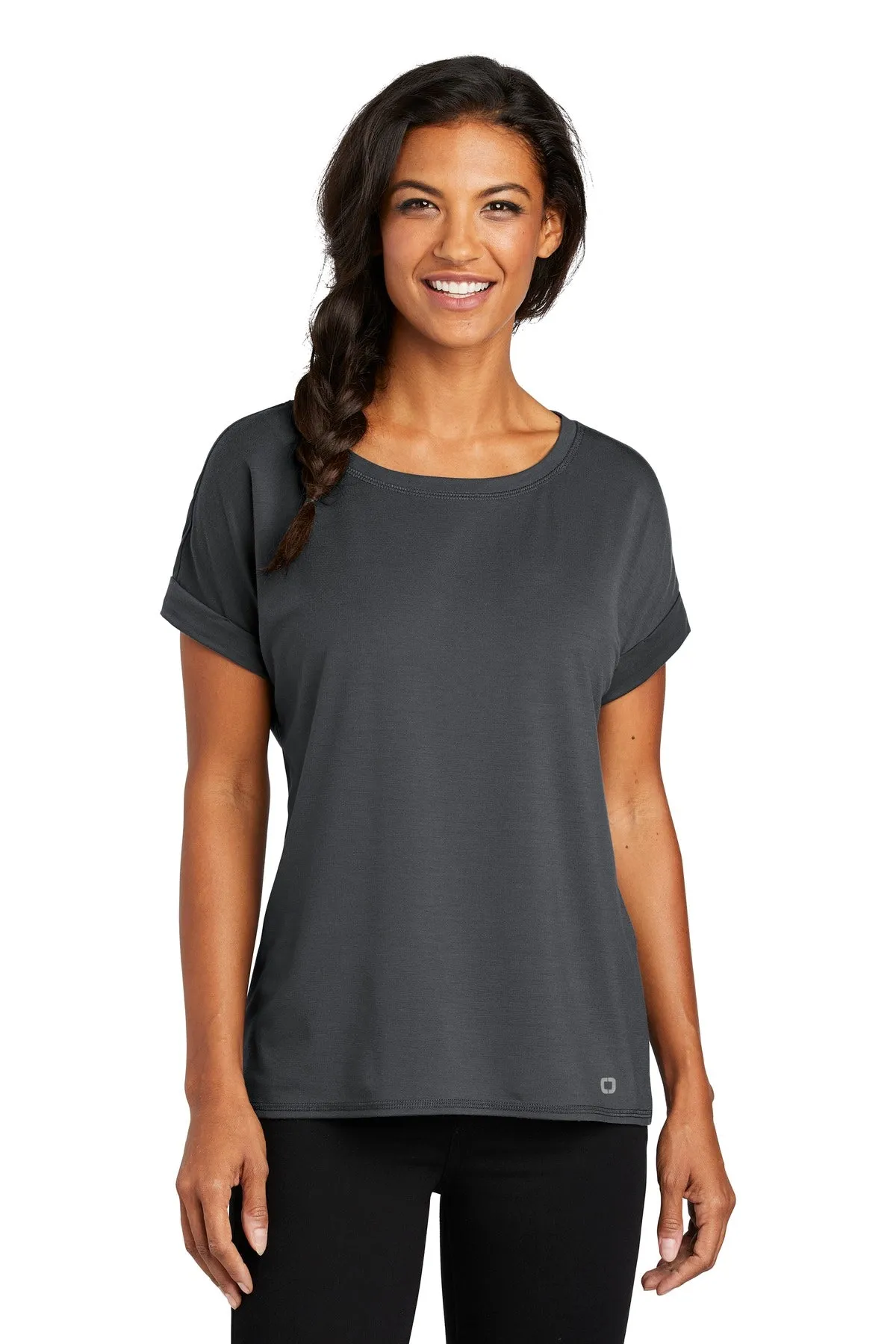 OGIO ® Ladies Luuma Cuffed Short Sleeve. LOG800