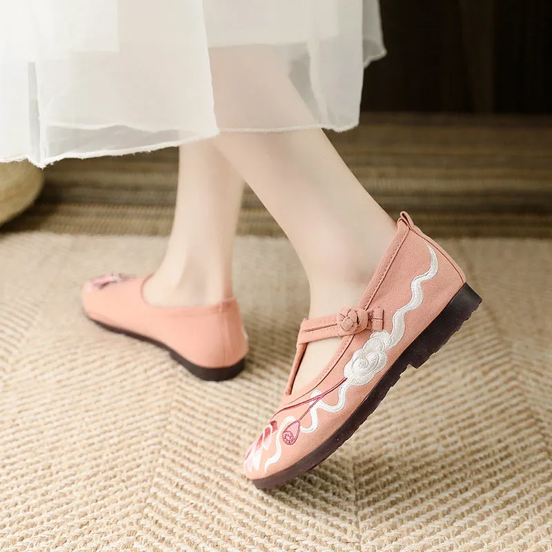 Old Vintage Cloth Ethnic Style Canvas Shoes