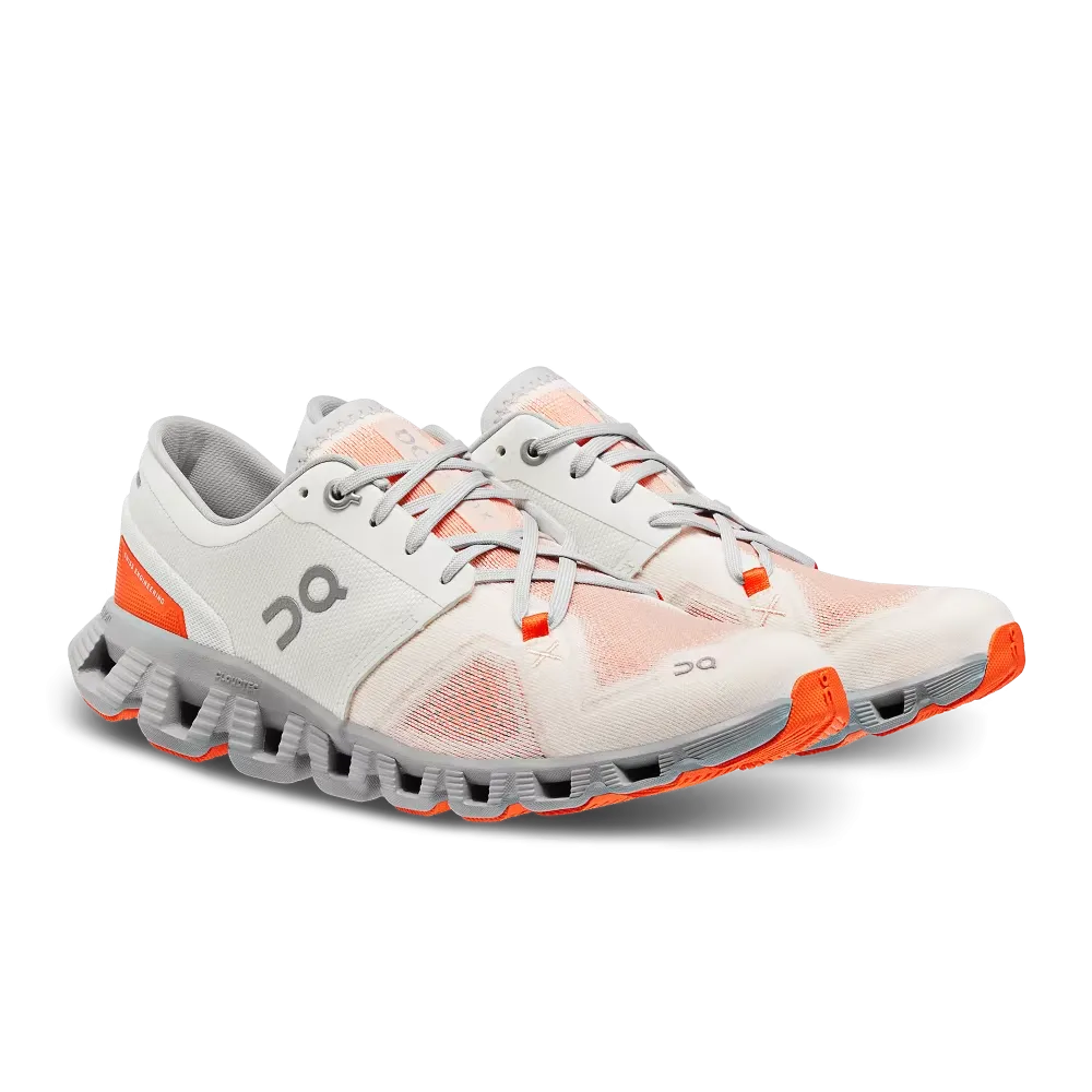 On Running Women's Cloud X 3 Shoes - Ivory / Alloy