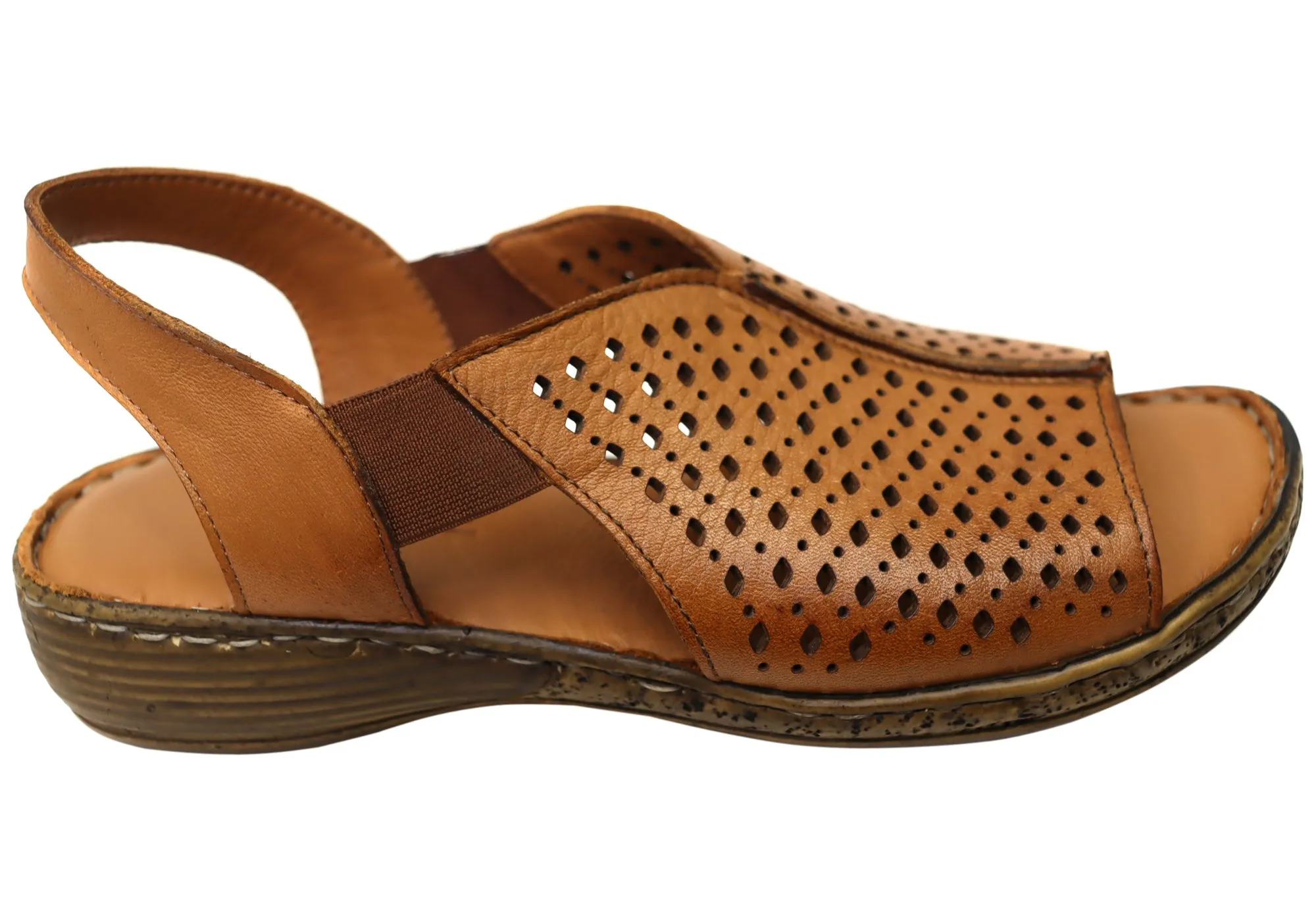 Orizonte Marlee Womens Comfortable European Leather Sandals