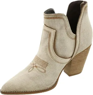 "Smoke Show" Corkys Beige Denim Bootie