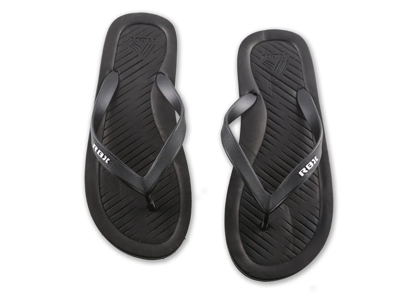 RBX Men's Comfort Footbed Flip Flop Black/White Size 10