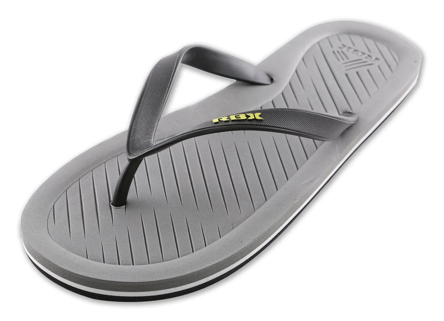 RBX Men's Comfort Footbed Flip Flop Black/White Size 10