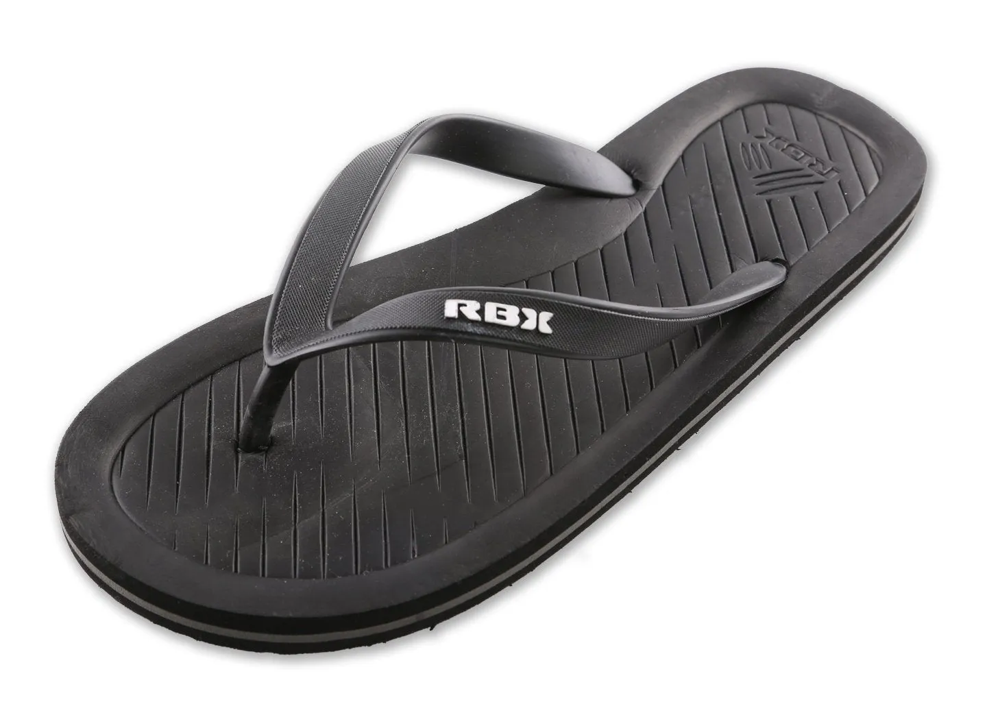 RBX Men's Comfort Footbed Flip Flop Black/White Size 10