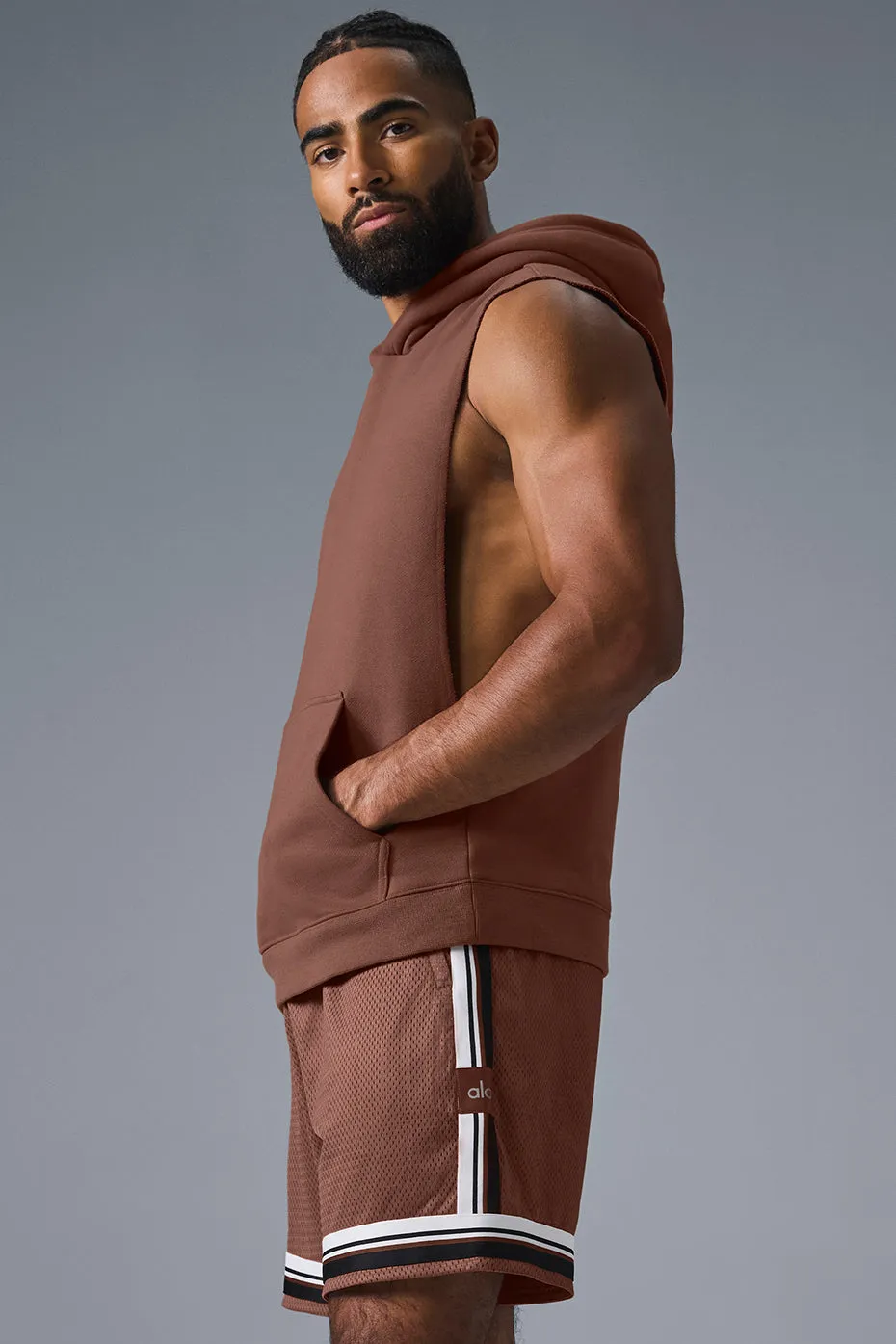 Renown Sleeveless Hoodie - Chestnut