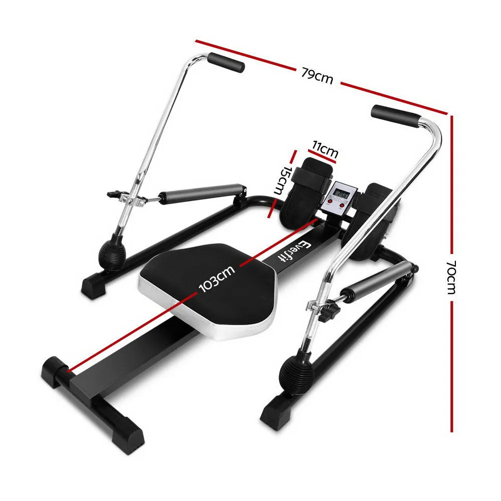 Resistance Rowing Exercise Machine Oil Cylinder System Rower Fitness Cardio