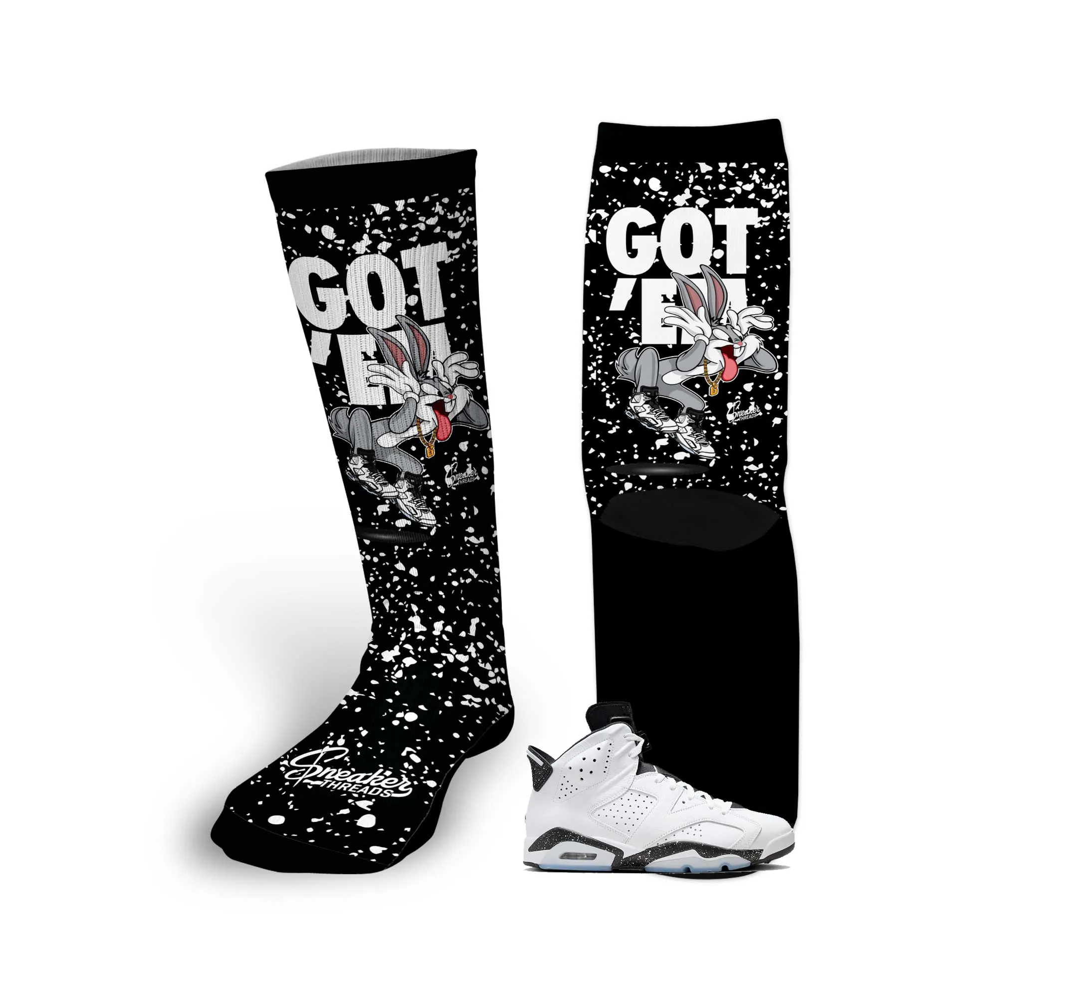 Retro 6 Reverse Oreo Got Em Socks