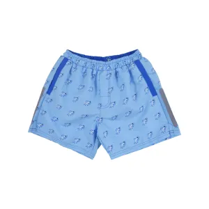 Robot Shark Swim Trunks | Light Blue